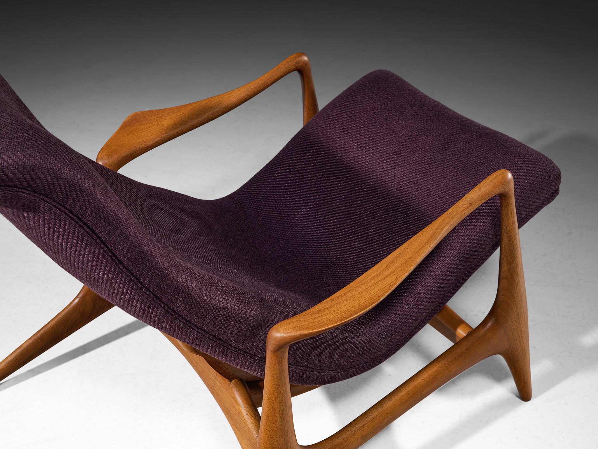Vladimir Kagan for Dreyfuss ‘Multi-position Reclining’ Chair in Teak Seating Morentz