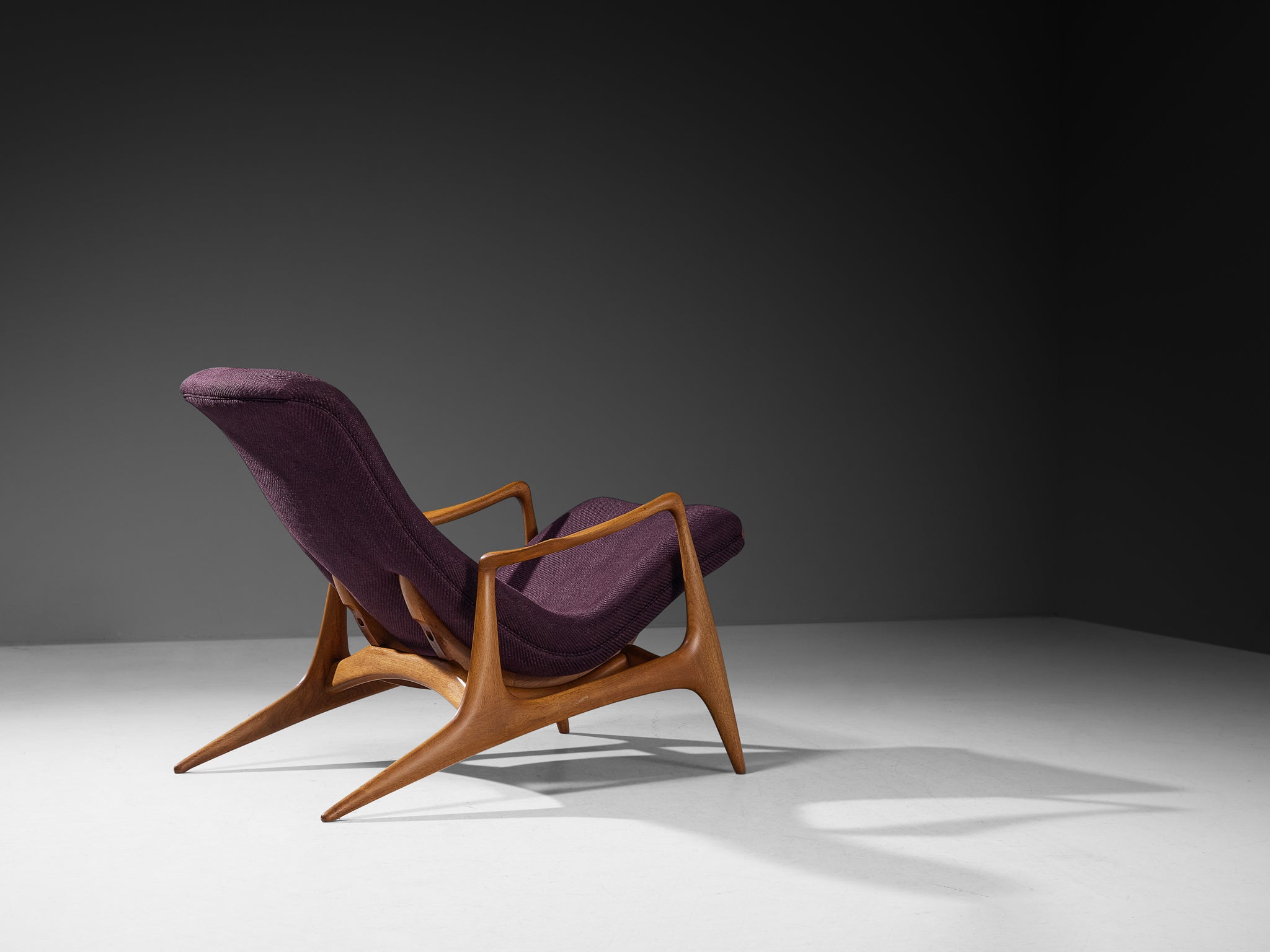 Vladimir Kagan for Dreyfuss ‘Multi-position Reclining’ Chair in Teak Seating Morentz