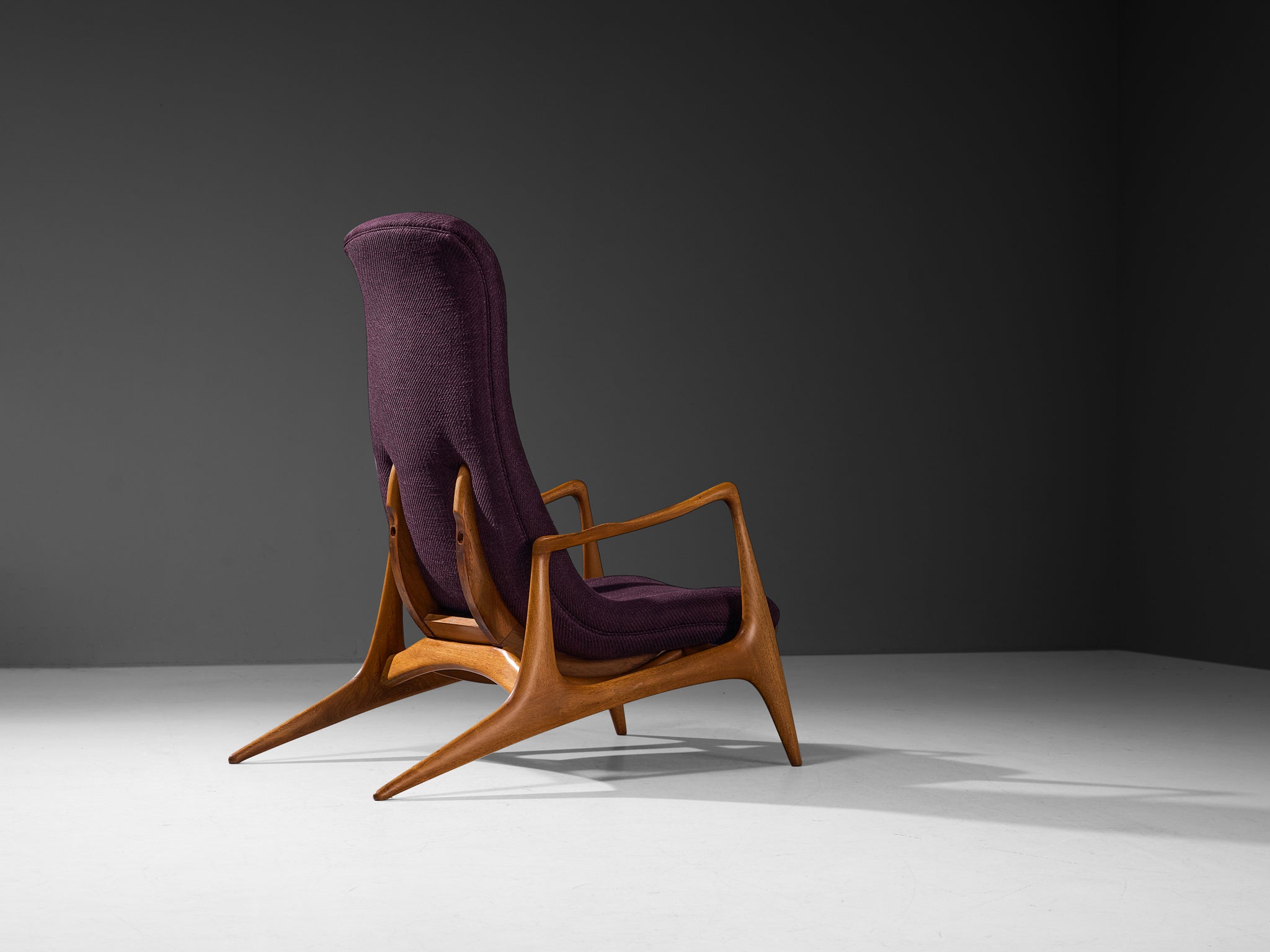 Vladimir Kagan for Dreyfuss ‘Multi-position Reclining’ Chair in Teak Seating Morentz