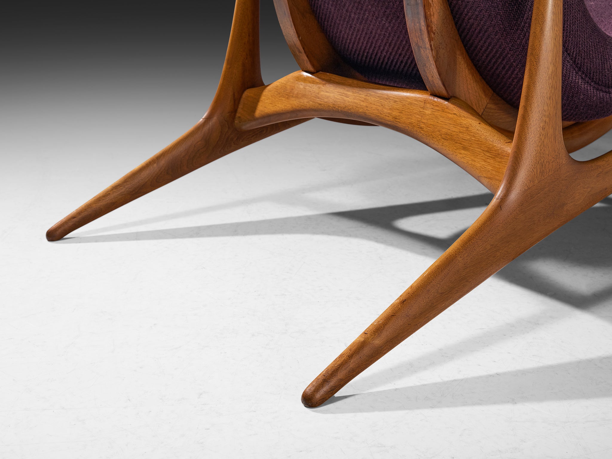 Vladimir Kagan for Dreyfuss ‘Multi-position Reclining’ Chair in Teak Seating Morentz