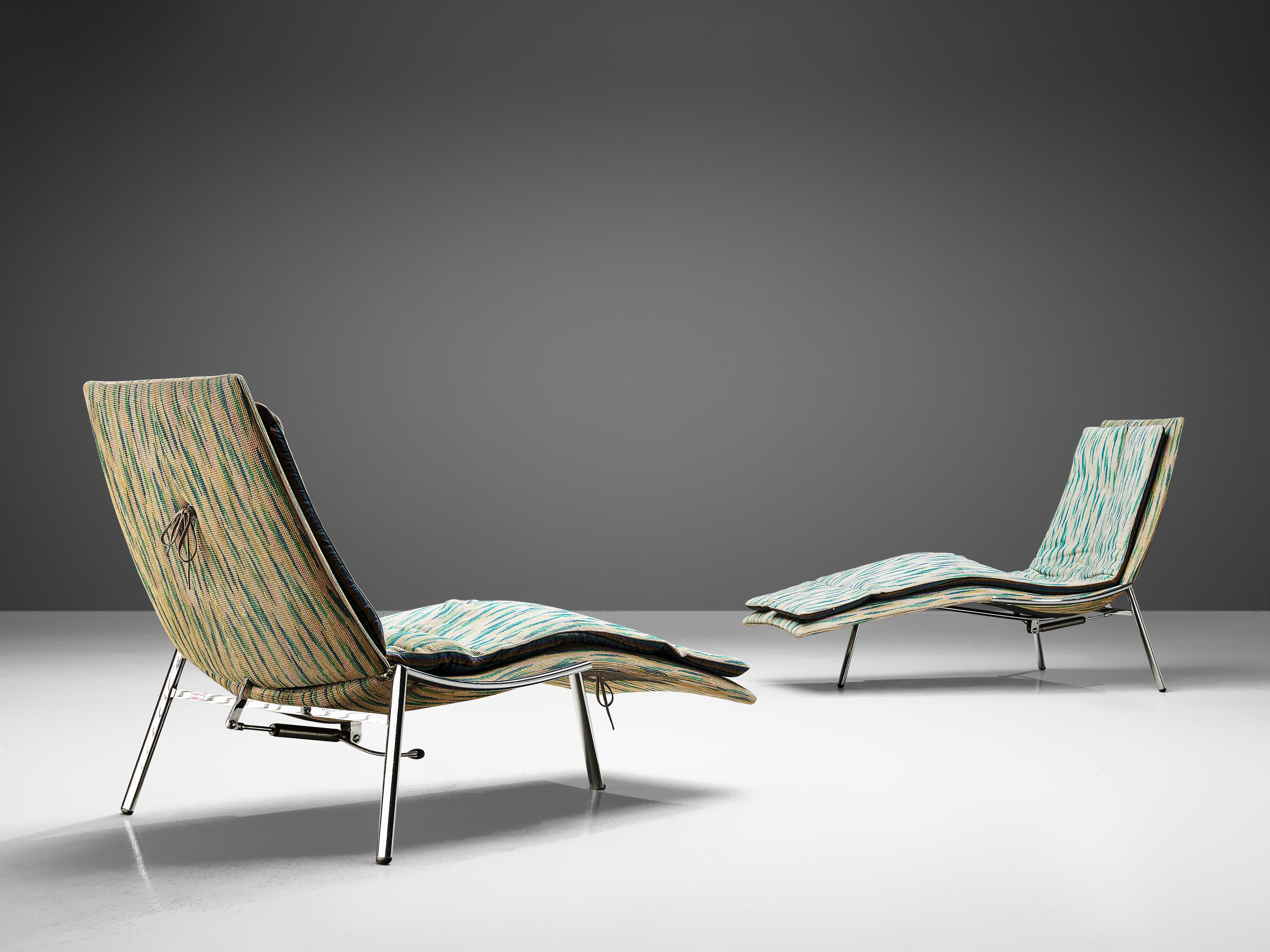 Giovanni Offredi for Saporiti Chaise Longues in Vibrant Upholstery seating Morentz