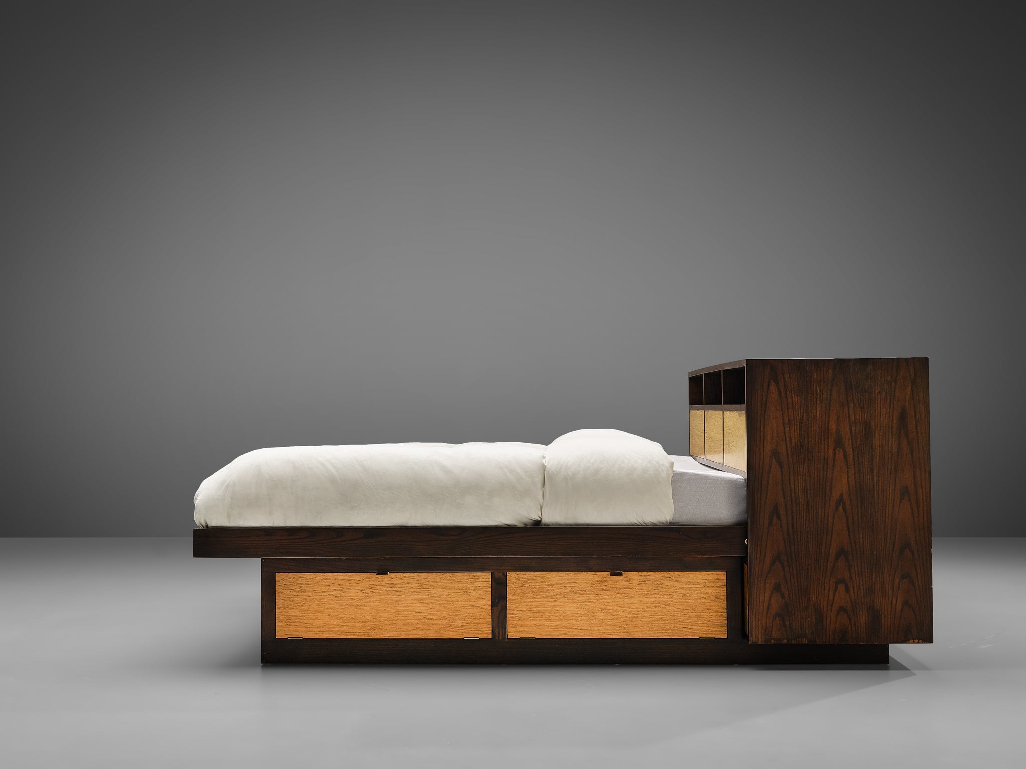 Edward Wormley Free-Standing Queen Size Bed with Drawers more furniture and collectibles Morentz