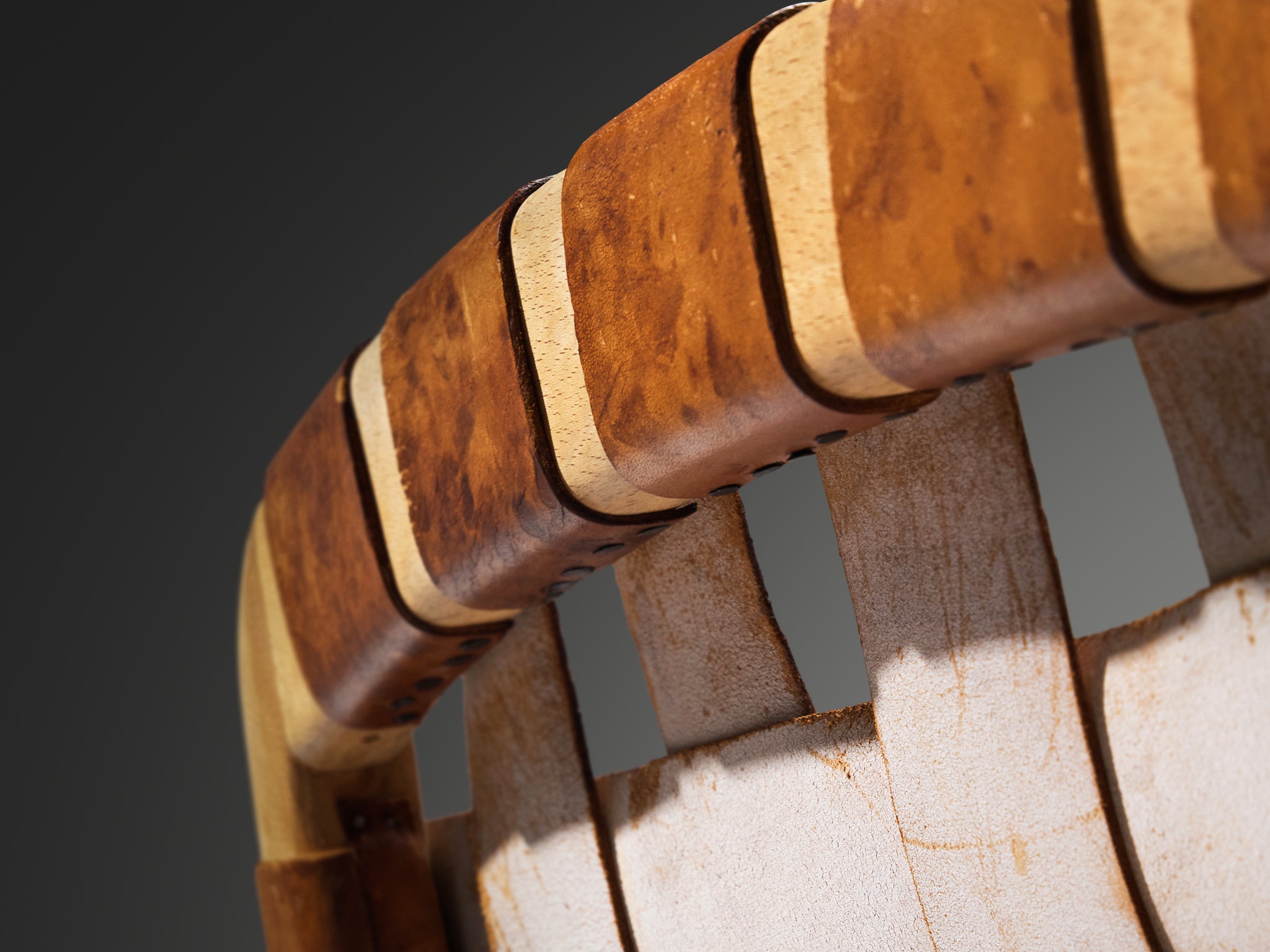 Arne Vodder for Bovirke Chaise Longue in Patinated Cognac Leather Seating Morentz