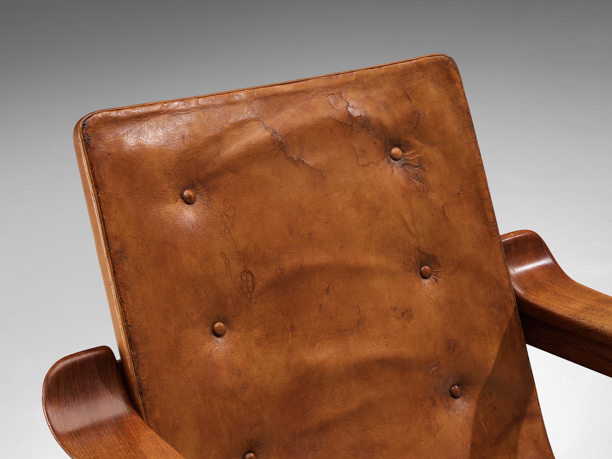 Tove & Edvard Kindt-Larsen 'Fireside' Armchair in Original Leather seating Morentz