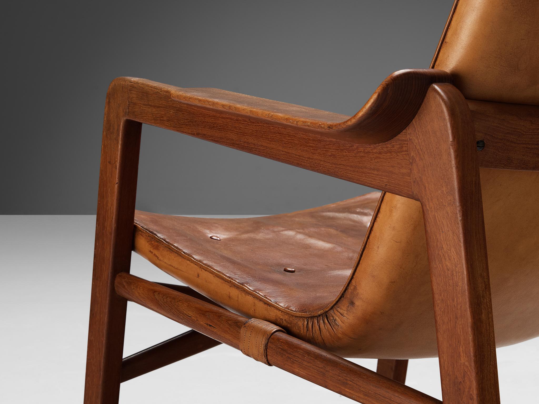 Tove & Edvard Kindt-Larsen 'Fireside' Armchair in Original Leather seating Morentz