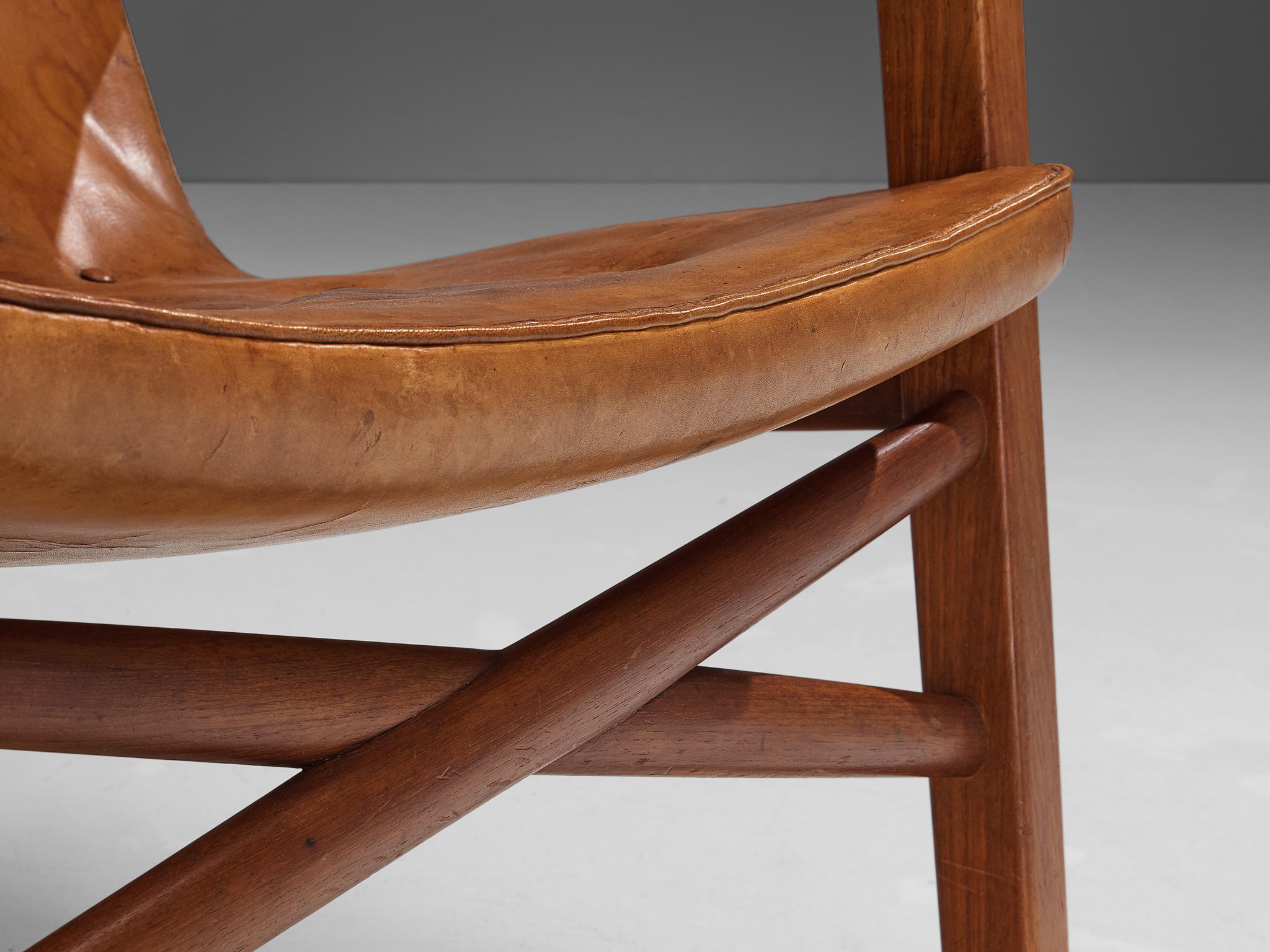 Tove & Edvard Kindt-Larsen 'Fireside' Armchair in Original Leather seating Morentz