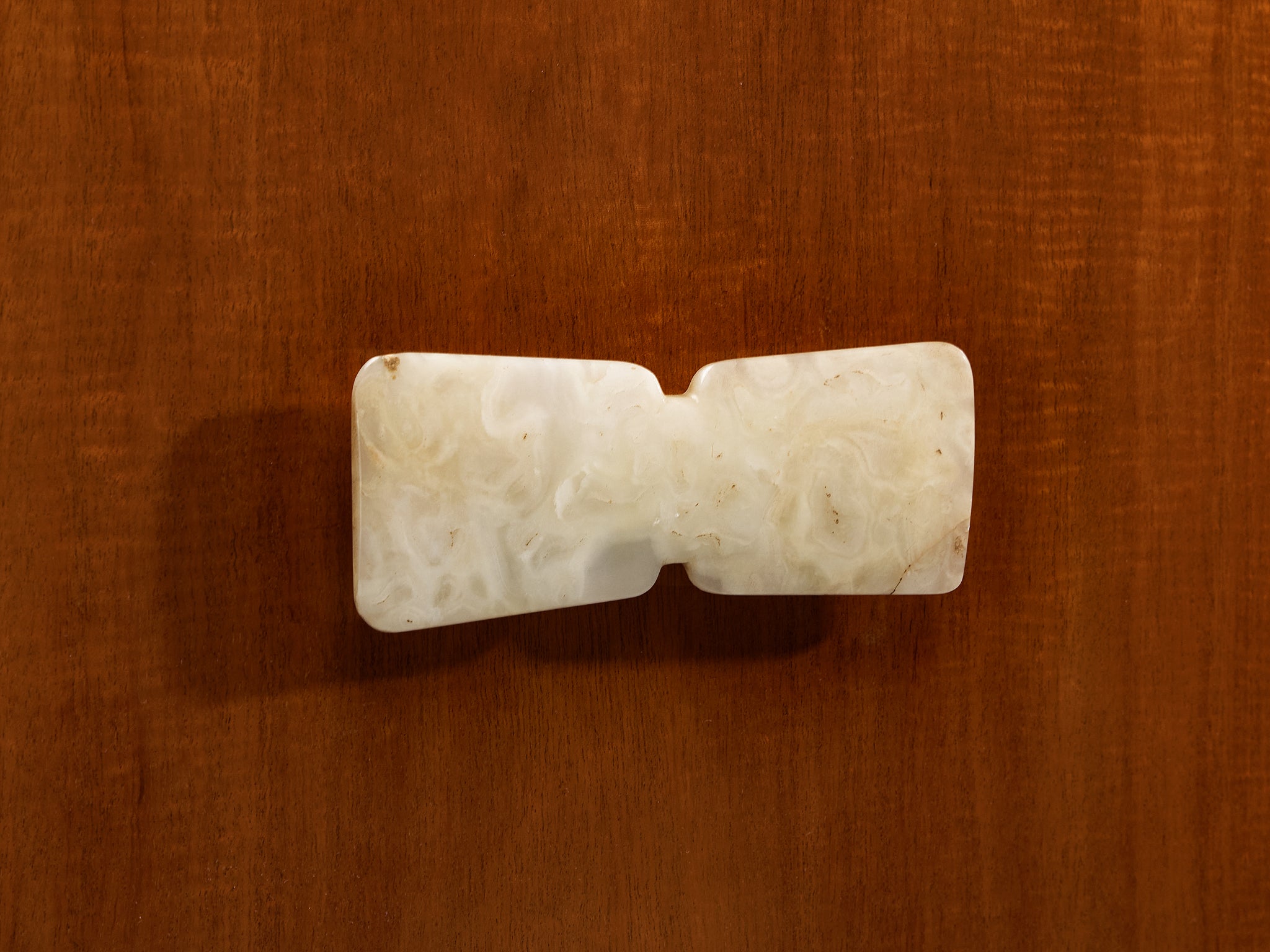 Mid-Century Modern Italian Highboard in Mahogany and Alabaster