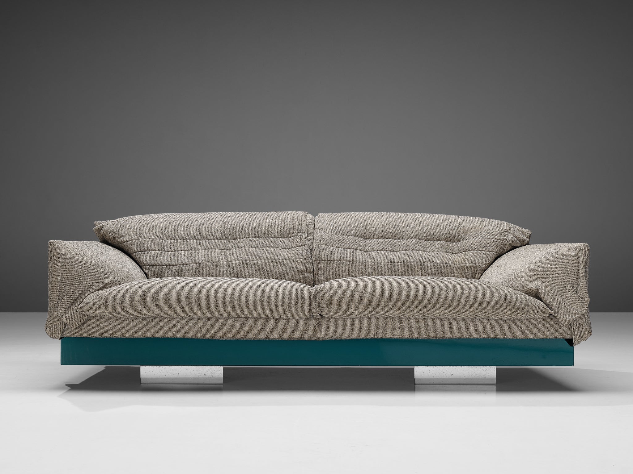 Mauro Lipparini for Saporiti 'Ellypse' Sofa in Grey Upholstery seating Morentz