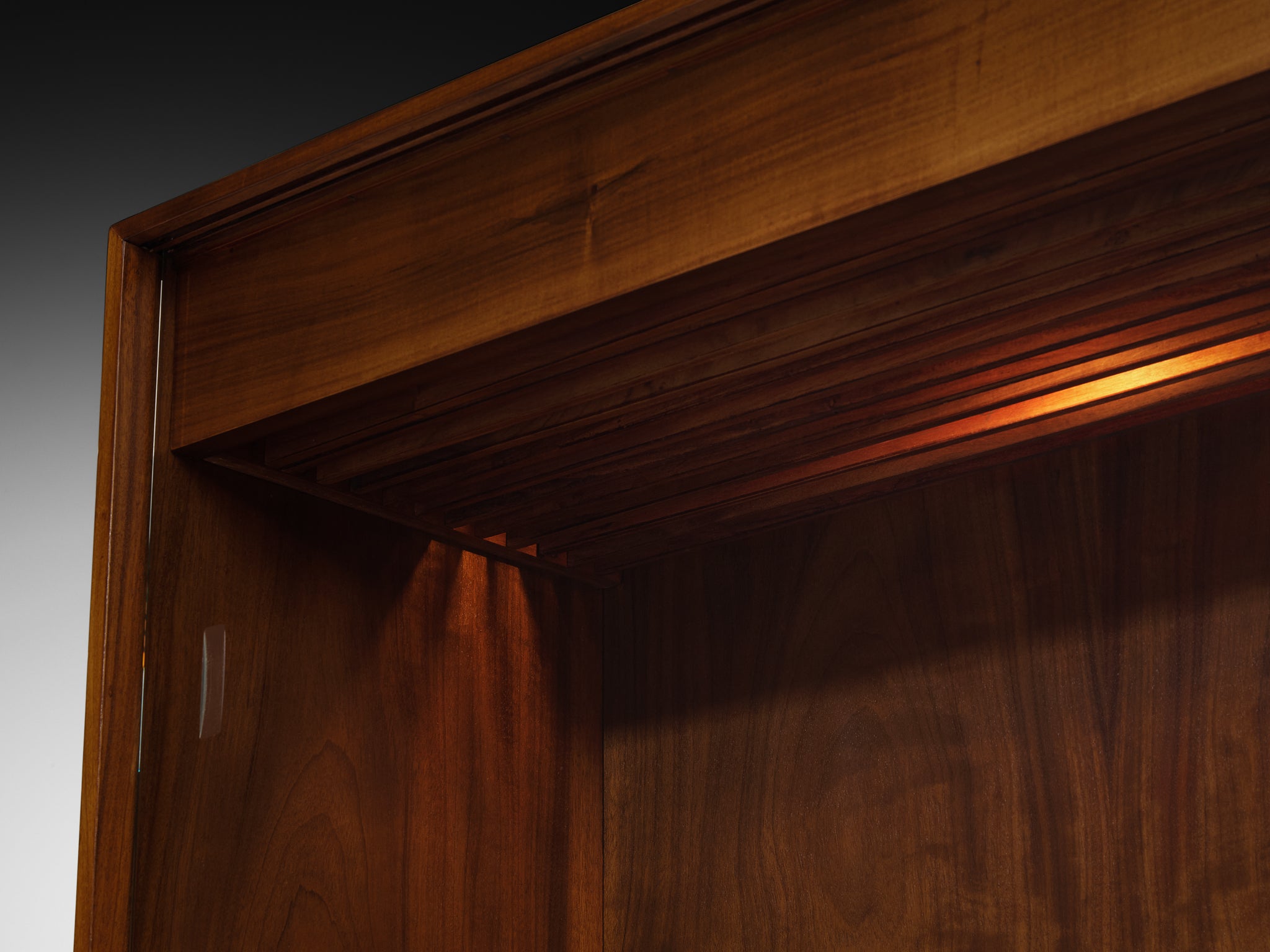 Rare and Large Martin Eisler Sideboard for Forma in Brazilian Walnut and Cane Case pieces and storage cabinets Morentz