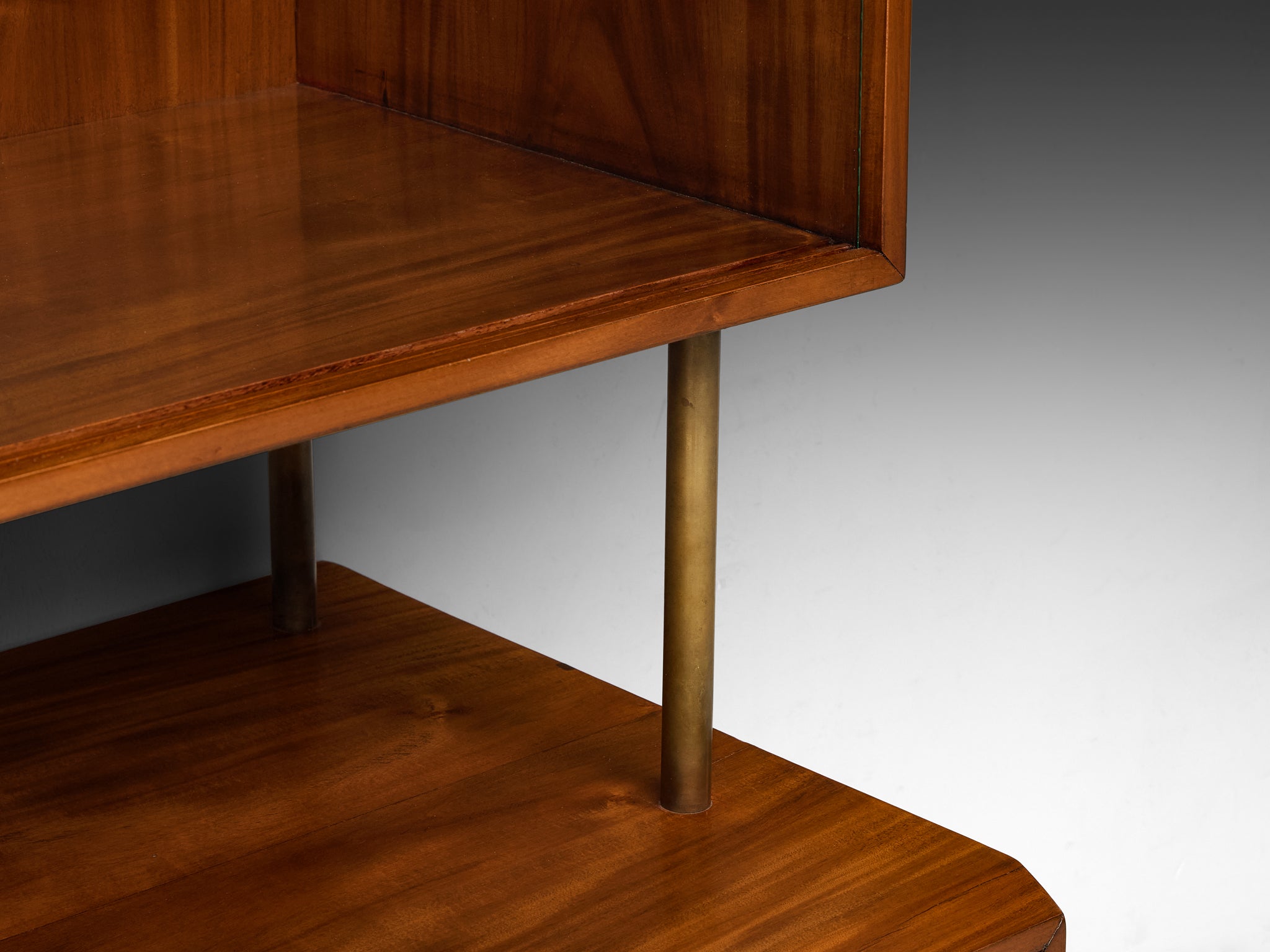 Rare and Large Martin Eisler Sideboard for Forma in Brazilian Walnut and Cane Case pieces and storage cabinets Morentz