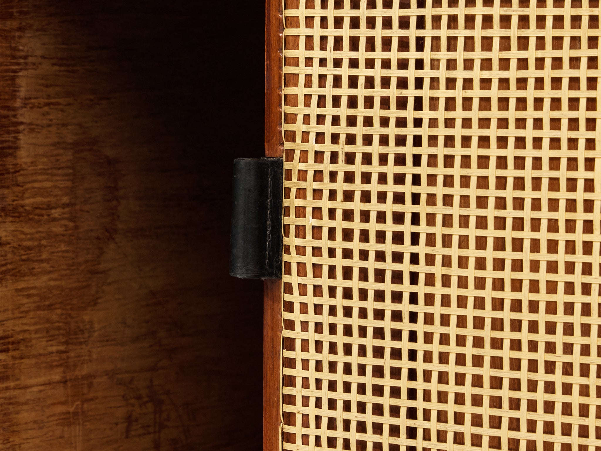 Rare and Large Martin Eisler Sideboard for Forma in Brazilian Walnut and Cane Case pieces and storage cabinets Morentz