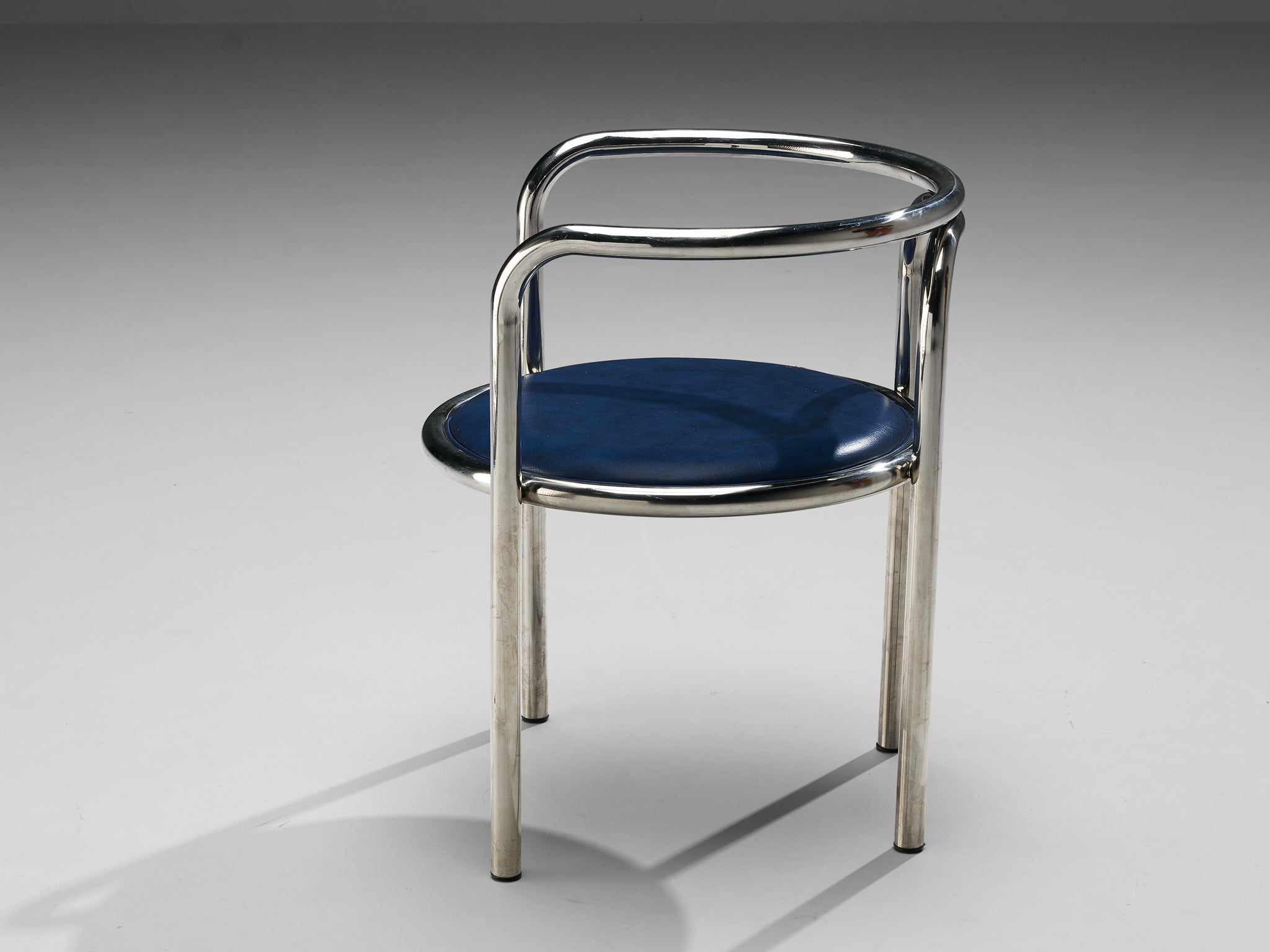 Early Gae Aulenti for Zanotta 'Locus Solus' Tubular Armchair in Steel Seating Morentz