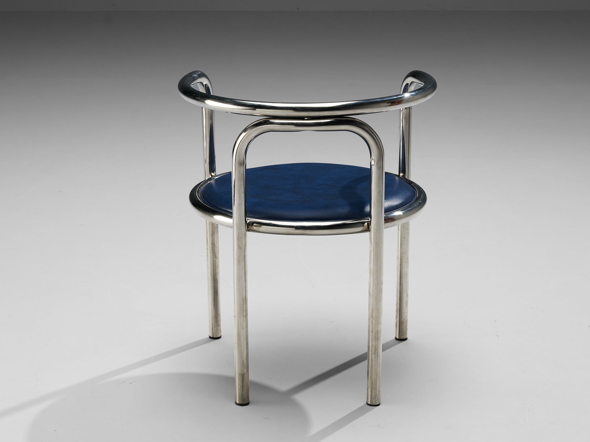 Early Gae Aulenti for Zanotta 'Locus Solus' Tubular Armchair in Steel Seating Morentz