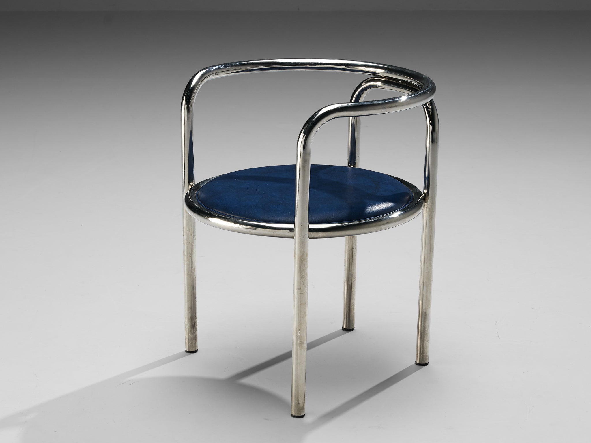 Early Gae Aulenti for Zanotta 'Locus Solus' Tubular Armchair in Steel Seating Morentz