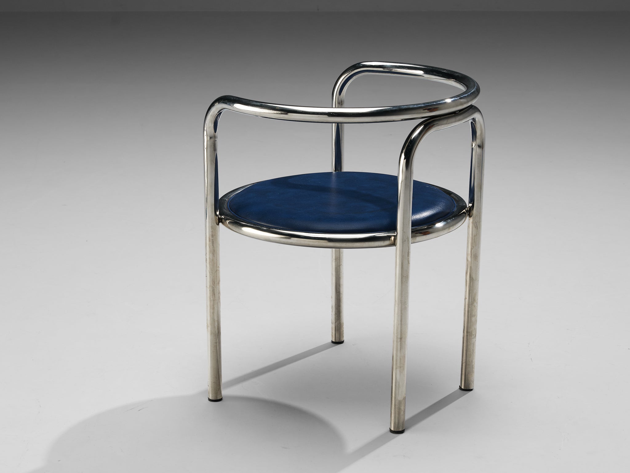 Early Gae Aulenti for Zanotta 'Locus Solus' Tubular Armchair in Steel Seating Morentz