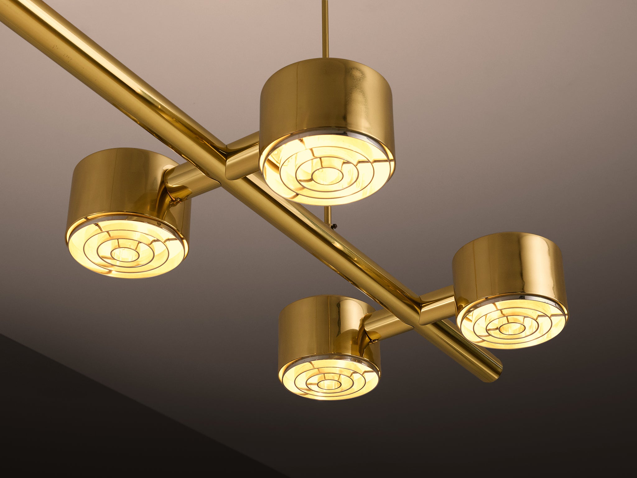 Hans-Agne Jakobsson T746/8 Chandelier in Brass Lighting Morentz