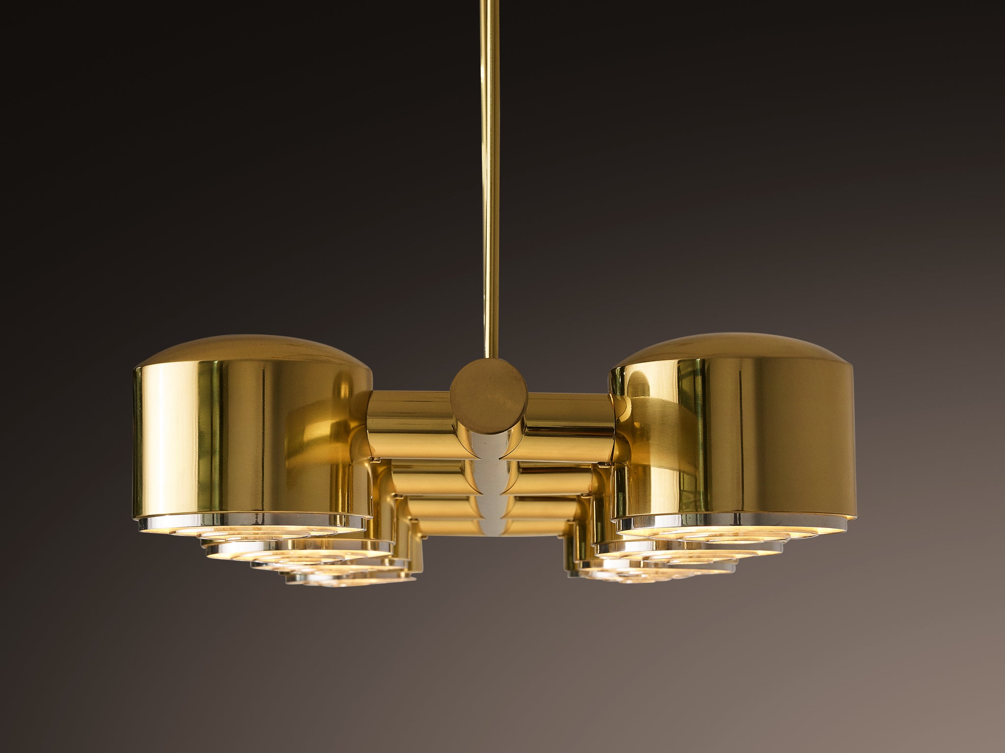 Hans-Agne Jakobsson T746/8 Chandelier in Brass Lighting Morentz
