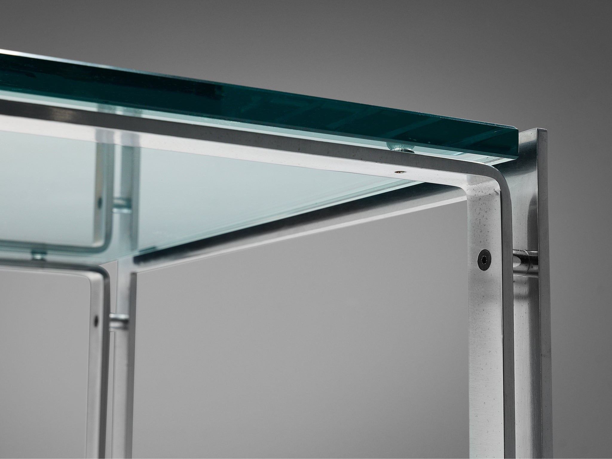 Square Coffee Table in Steel and Glass tables Morentz