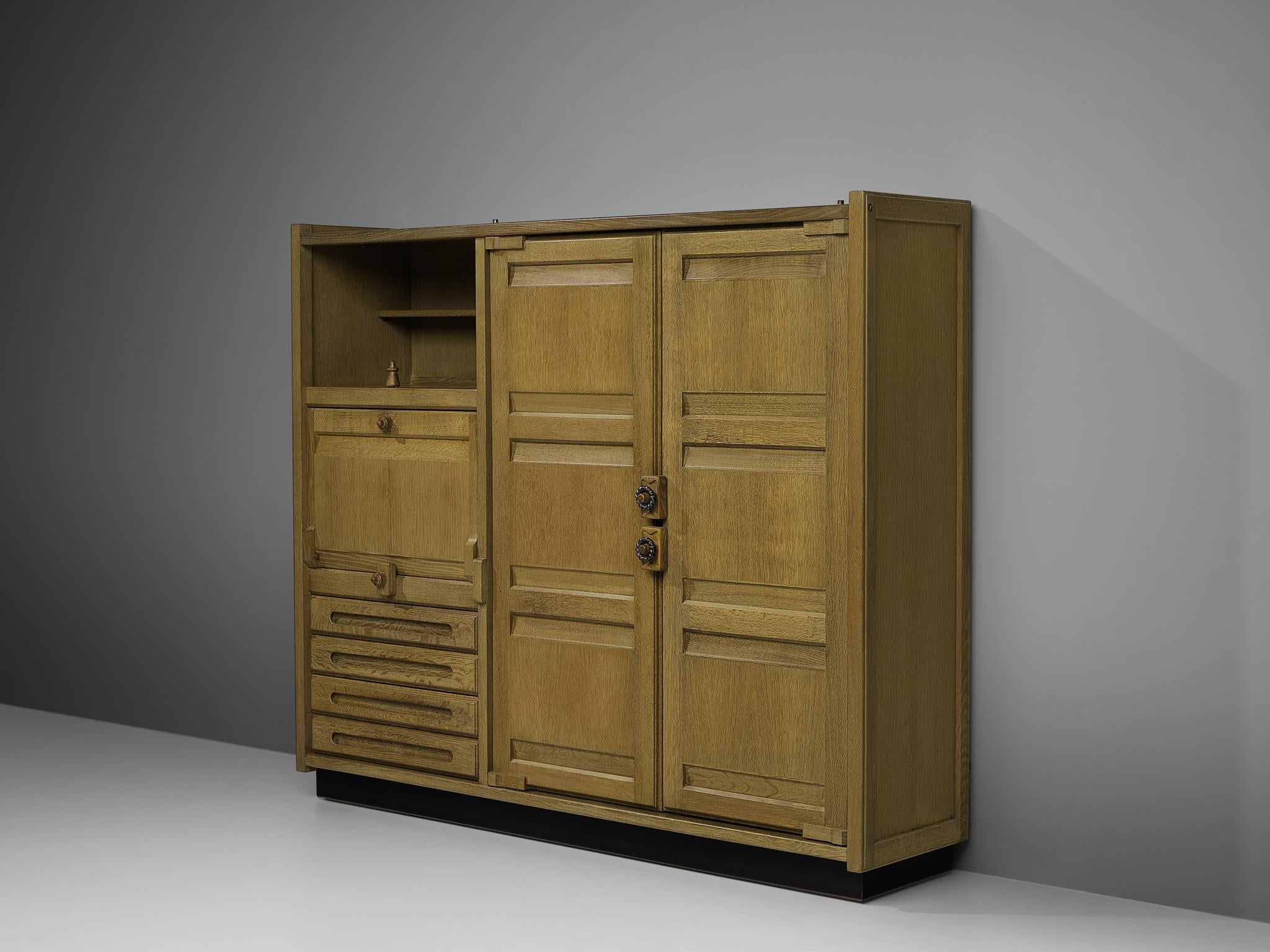 Guillerme & Chambron Highboard in Stained Oak case pieces and storage cabinets Morentz