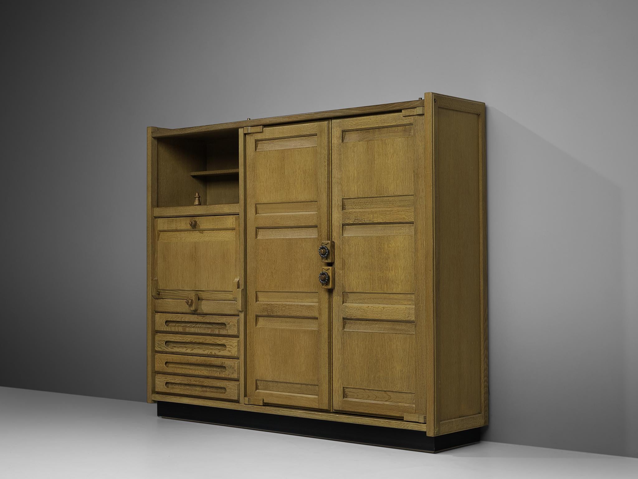 Guillerme & Chambron Highboard in Stained Oak case pieces and storage cabinets Morentz