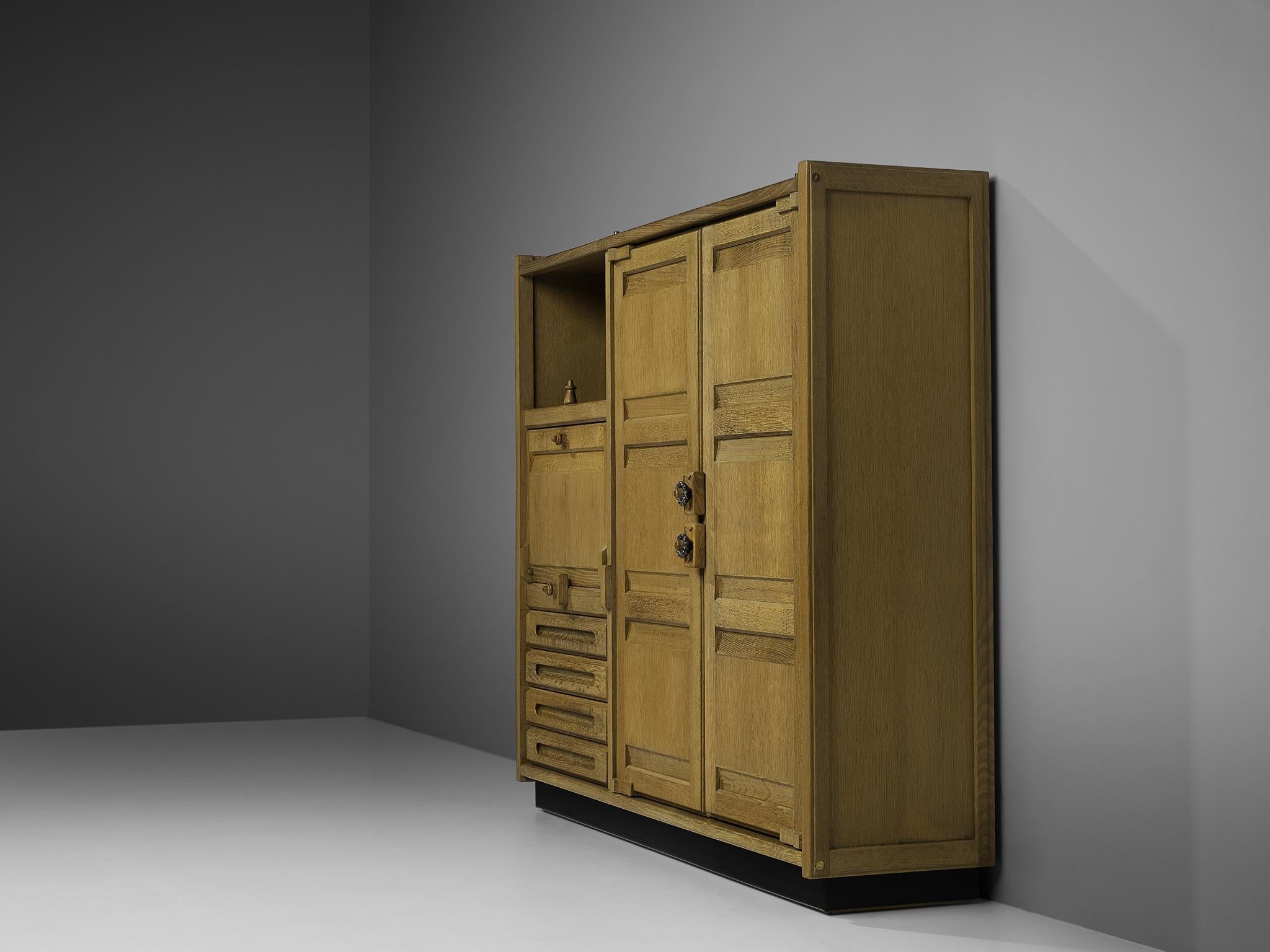 Guillerme & Chambron Highboard in Stained Oak case pieces and storage cabinets Morentz