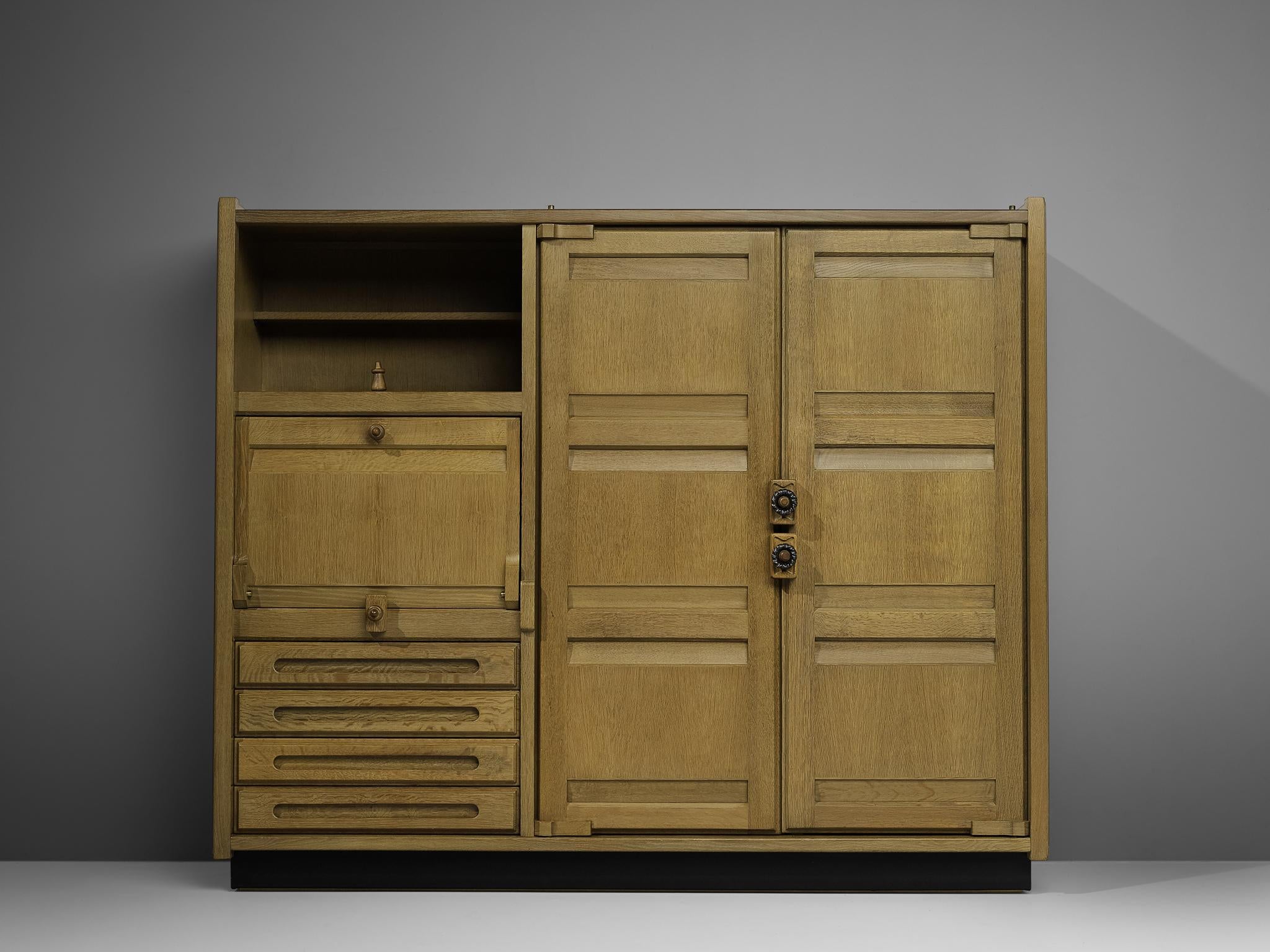 Guillerme & Chambron Highboard in Stained Oak case pieces and storage cabinets Morentz