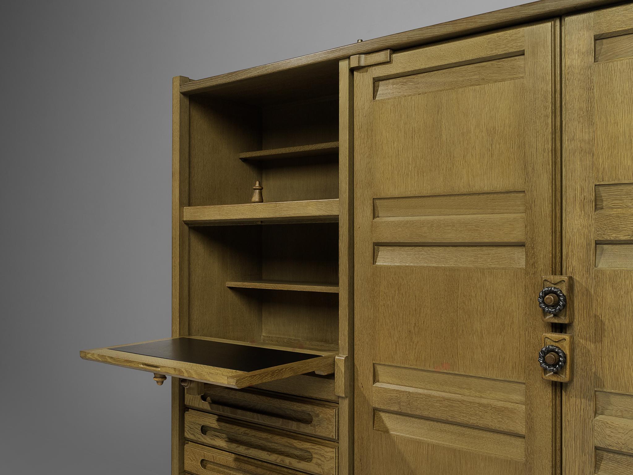 Guillerme & Chambron Highboard in Stained Oak case pieces and storage cabinets Morentz