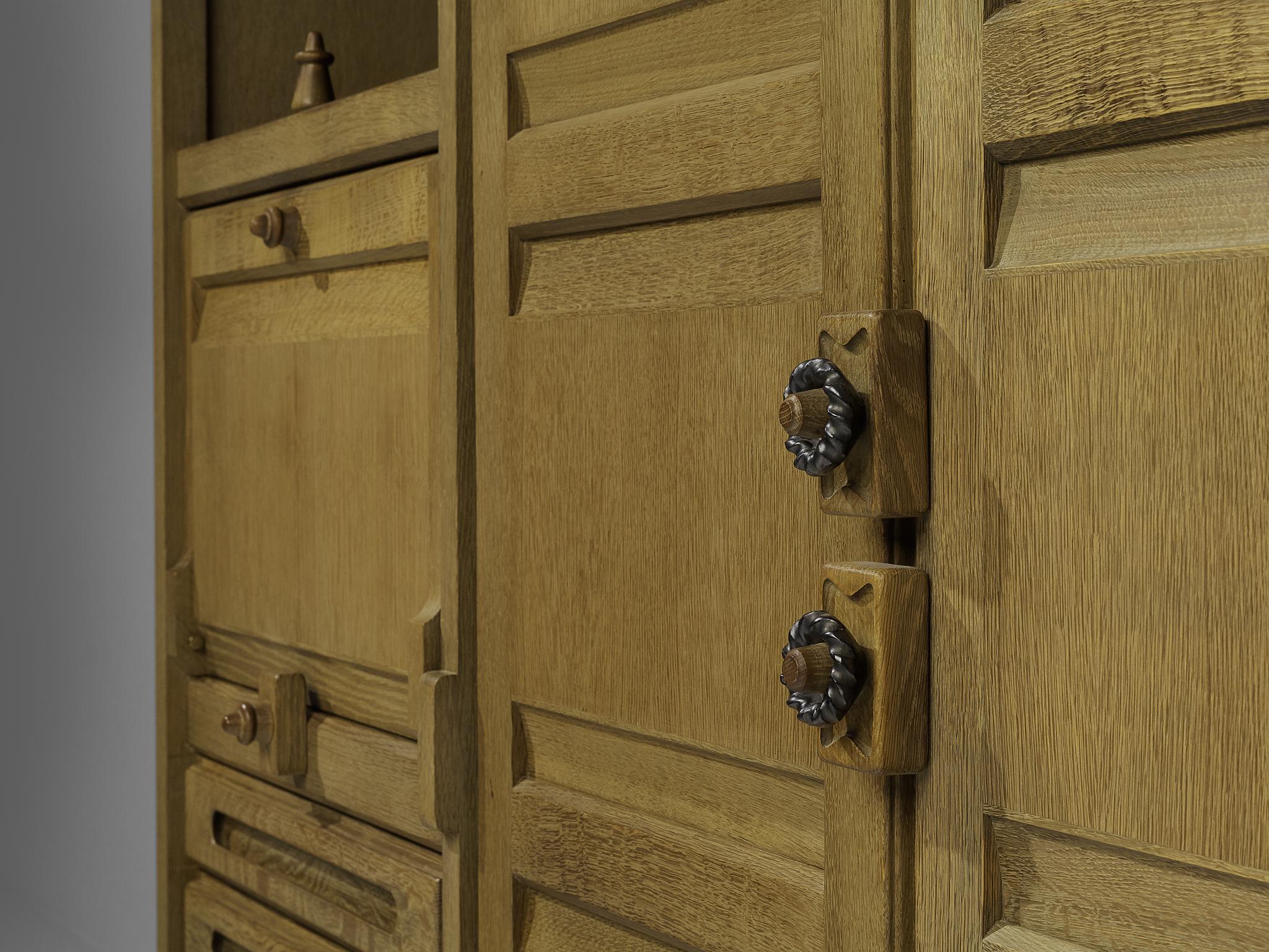 Guillerme & Chambron Highboard in Stained Oak case pieces and storage cabinets Morentz