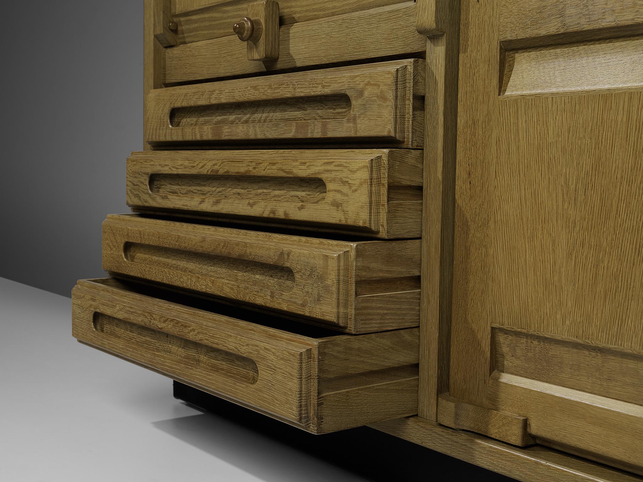 Guillerme & Chambron Highboard in Stained Oak case pieces and storage cabinets Morentz
