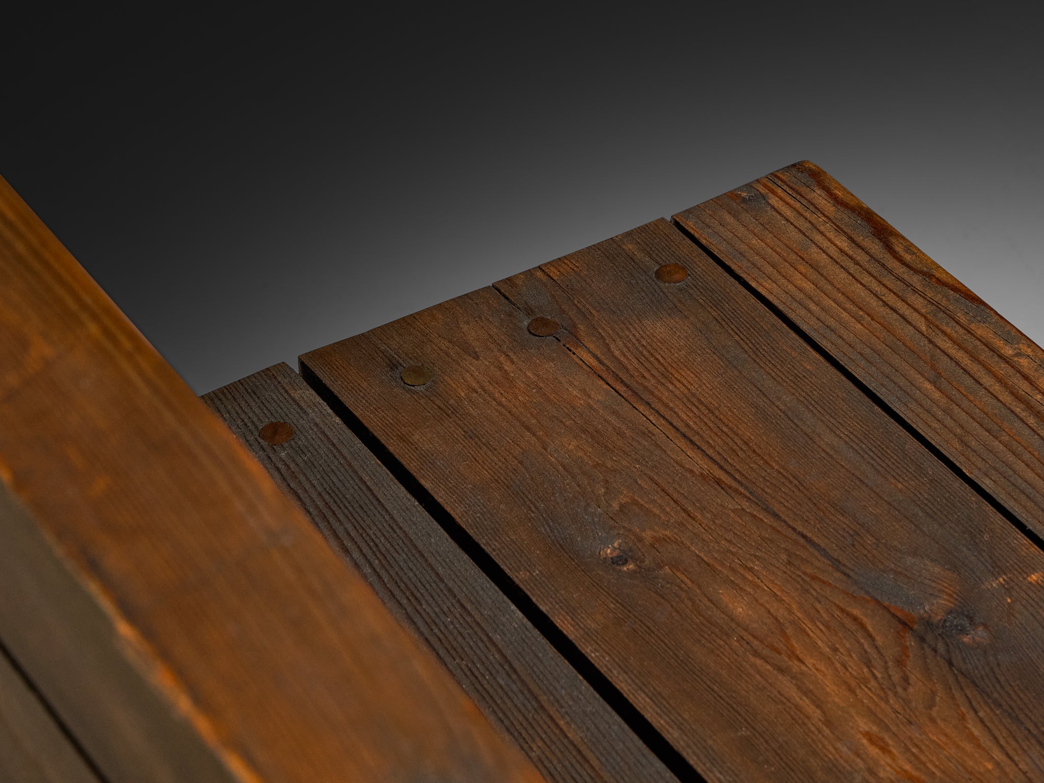 Dom Hans van der Laan Bench in Lacquered Pine with Copper Nails Seating Morentz