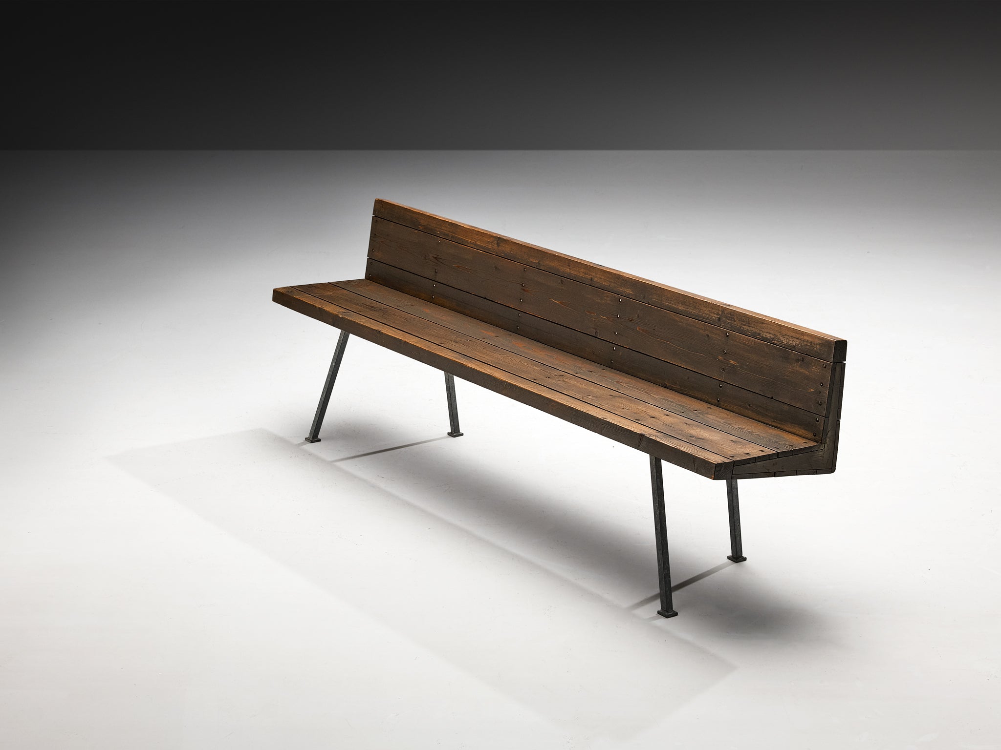 Dom Hans van der Laan Bench in Lacquered Pine with Copper Nails