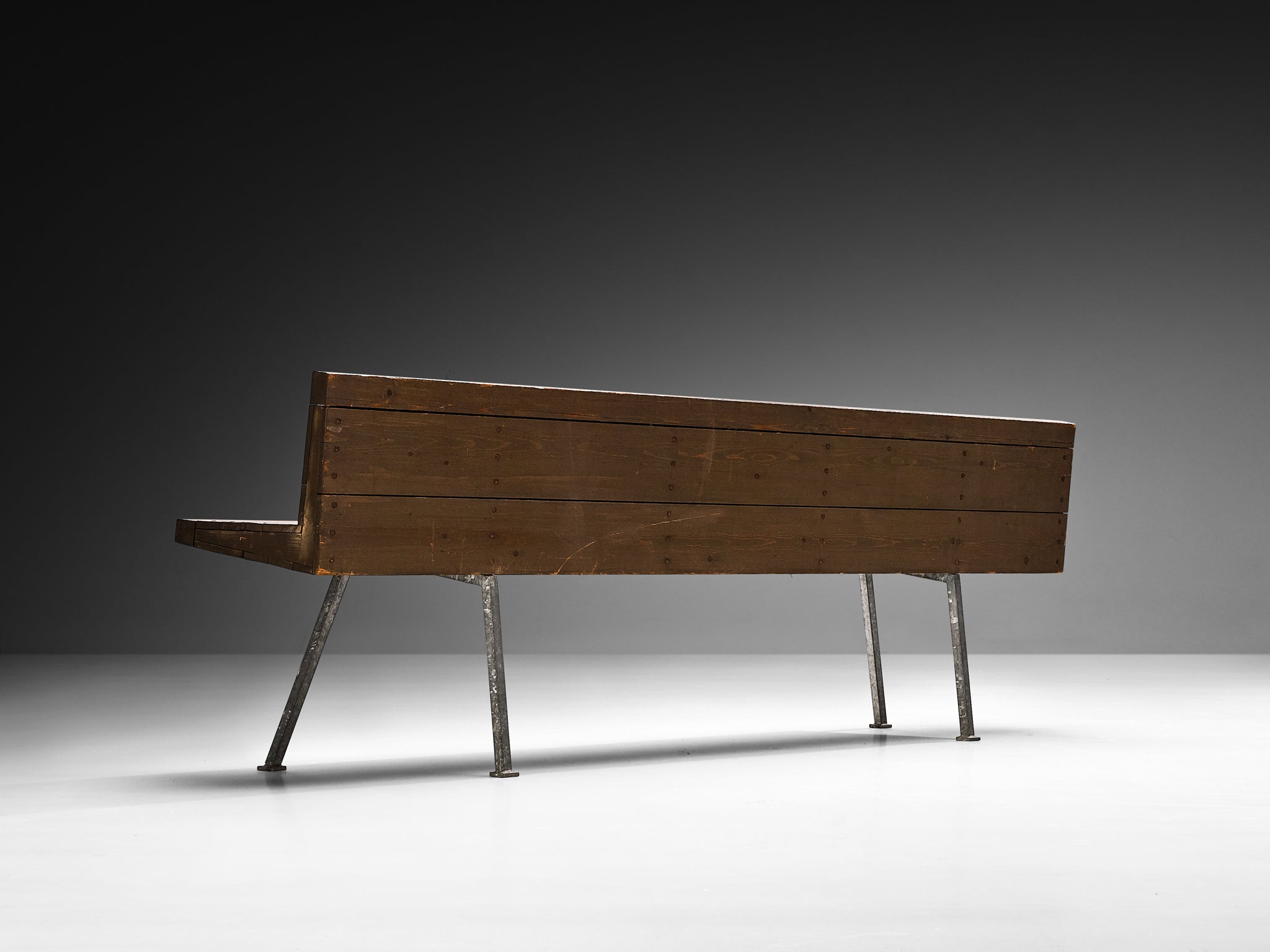 Dom Hans van der Laan Bench in Lacquered Pine with Copper Nails Seating Morentz