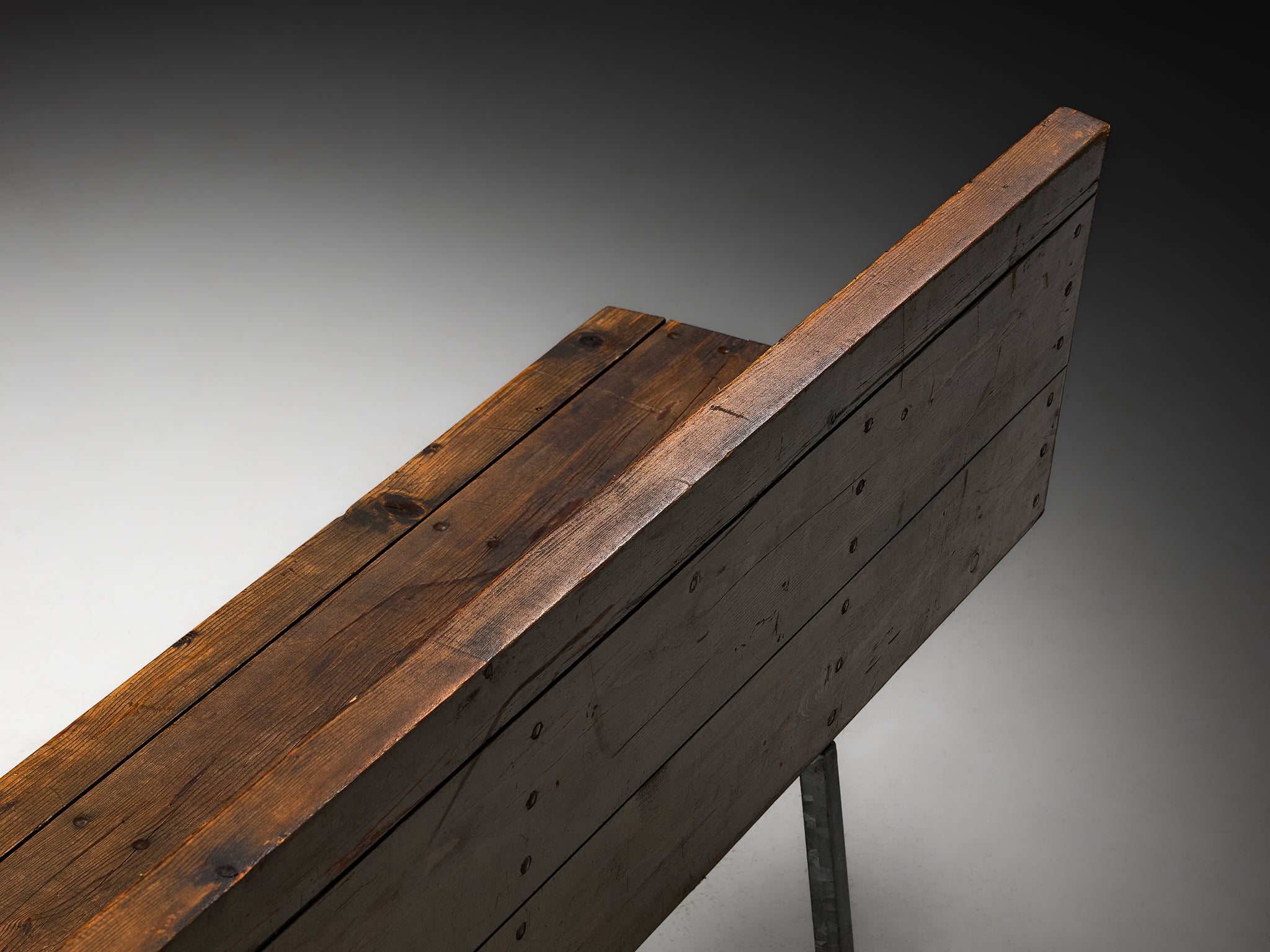 Dom Hans van der Laan Bench in Lacquered Pine with Copper Nails Seating Morentz