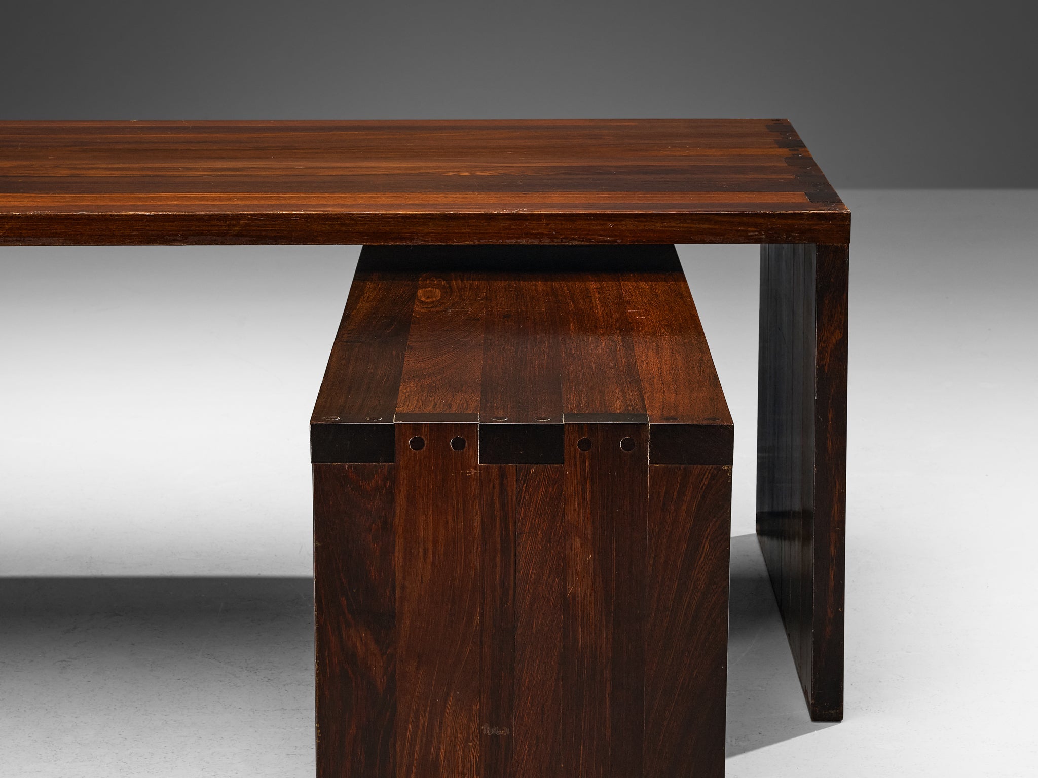 Free-Standing Corner Desk in Solid Wengé tables Morentz