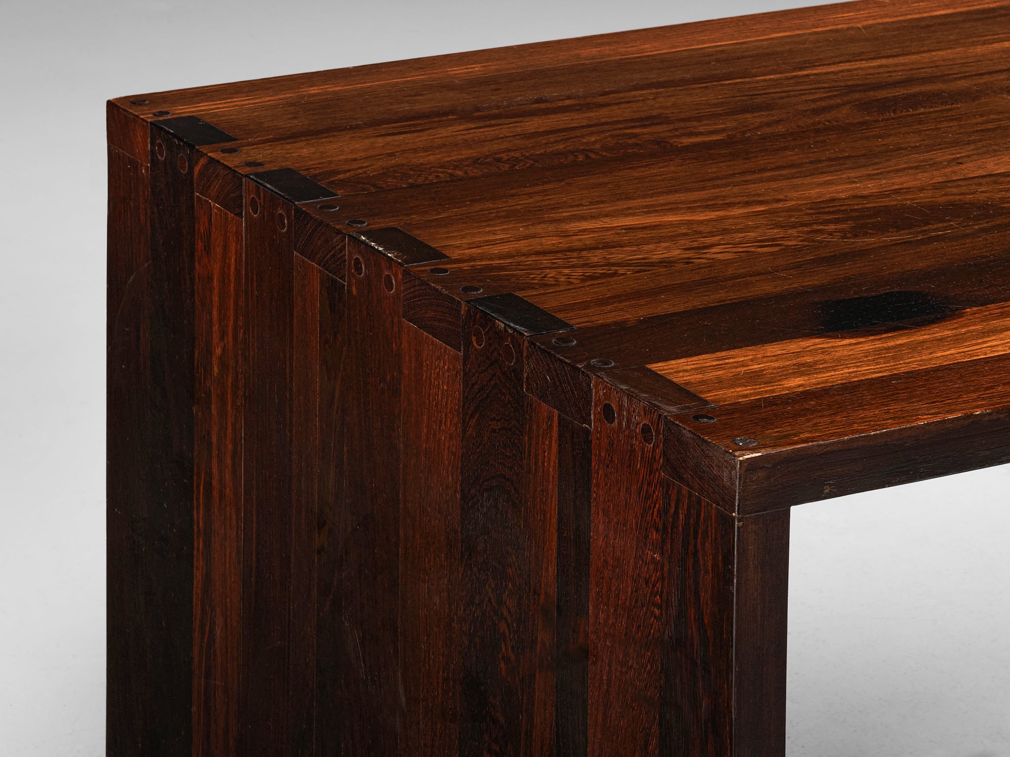 Free-Standing Corner Desk in Solid Wengé tables Morentz