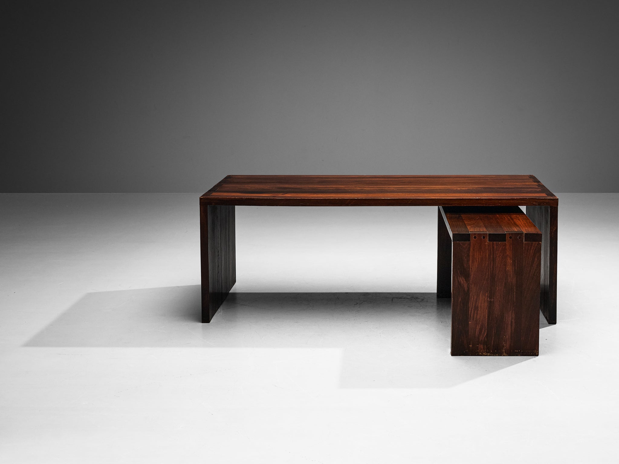Free-Standing Corner Desk in Solid Wengé tables Morentz