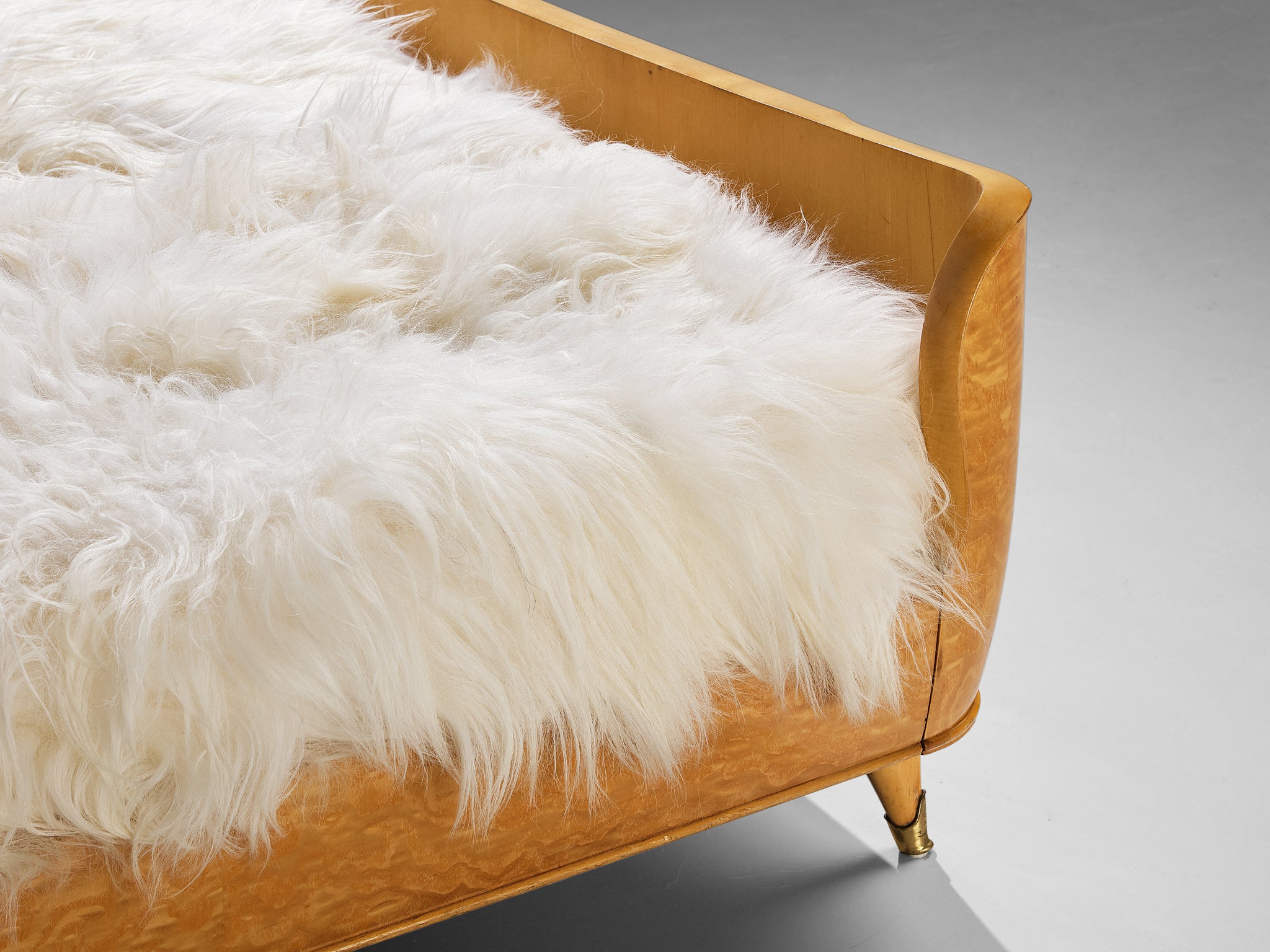 Italian Art Deco Queen Bed in Ash with Storage Trays More Furniture and Collectibles Morentz