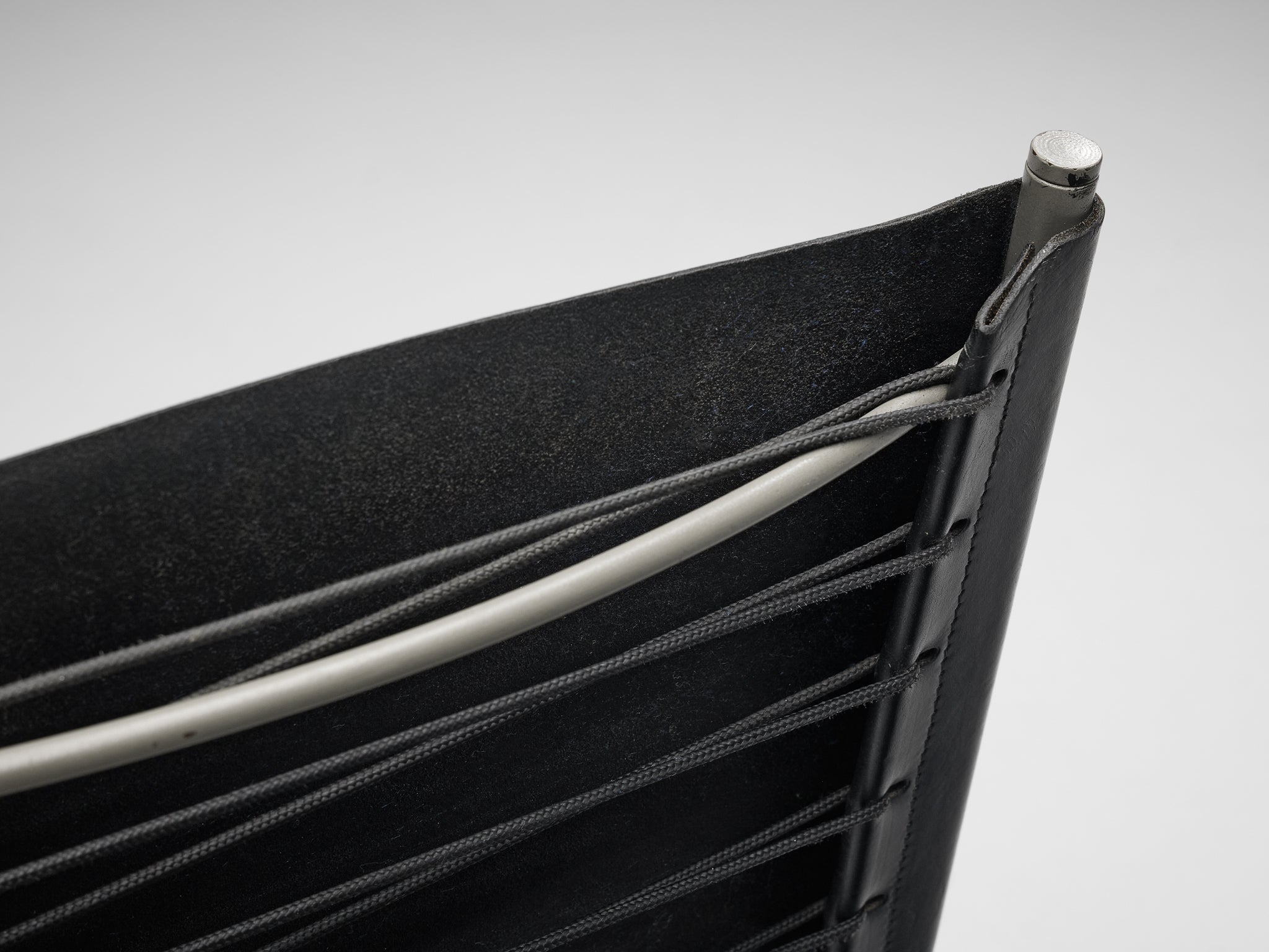 Fabiaan Van Severen Set of Twelve Dining Chairs in Black Leather Seating Morentz