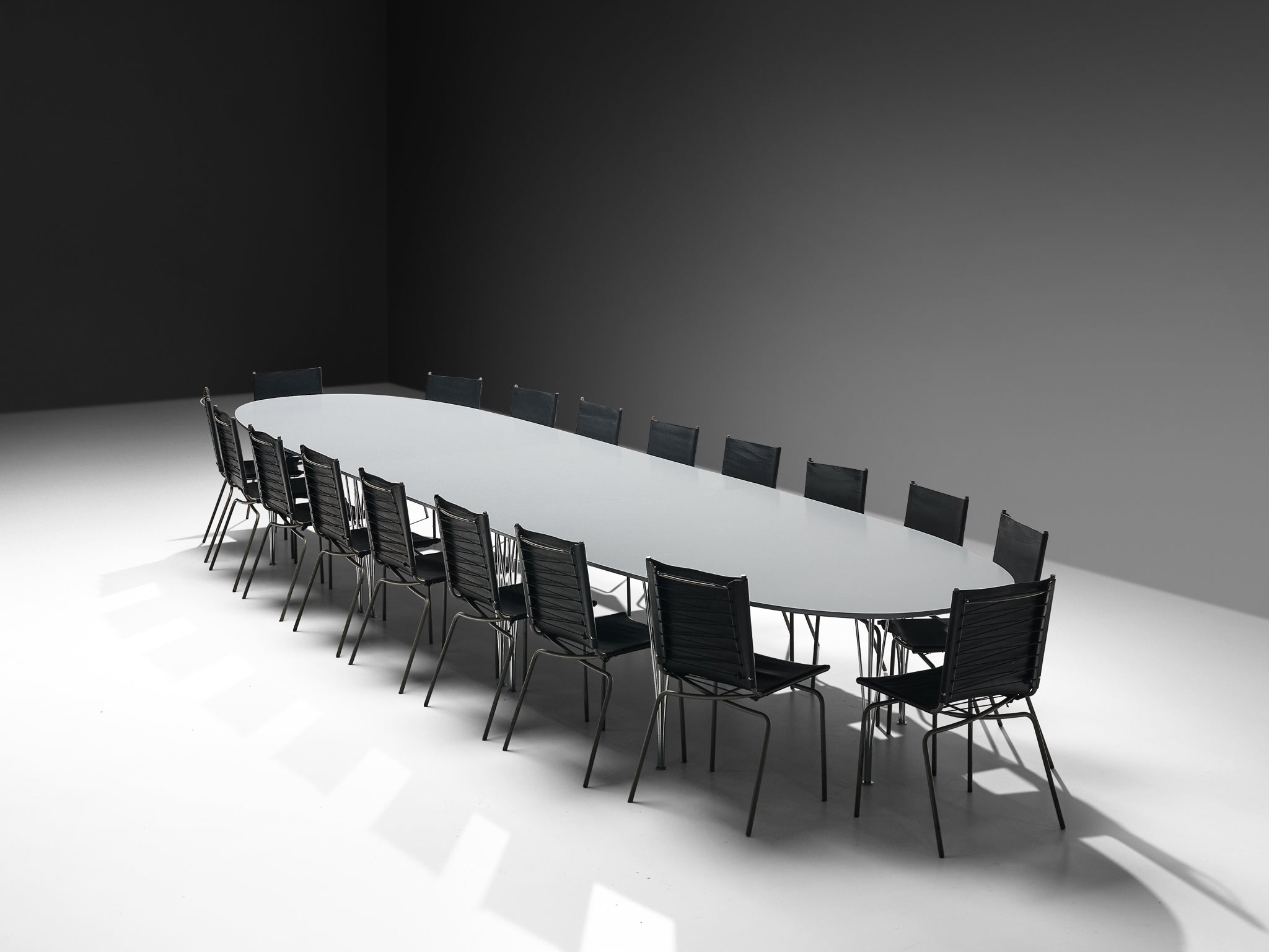 Bruno Mathsson & Piet Hein Super-Ellipse Table with Fabiaan Van Severen Chairs Tables Morentz