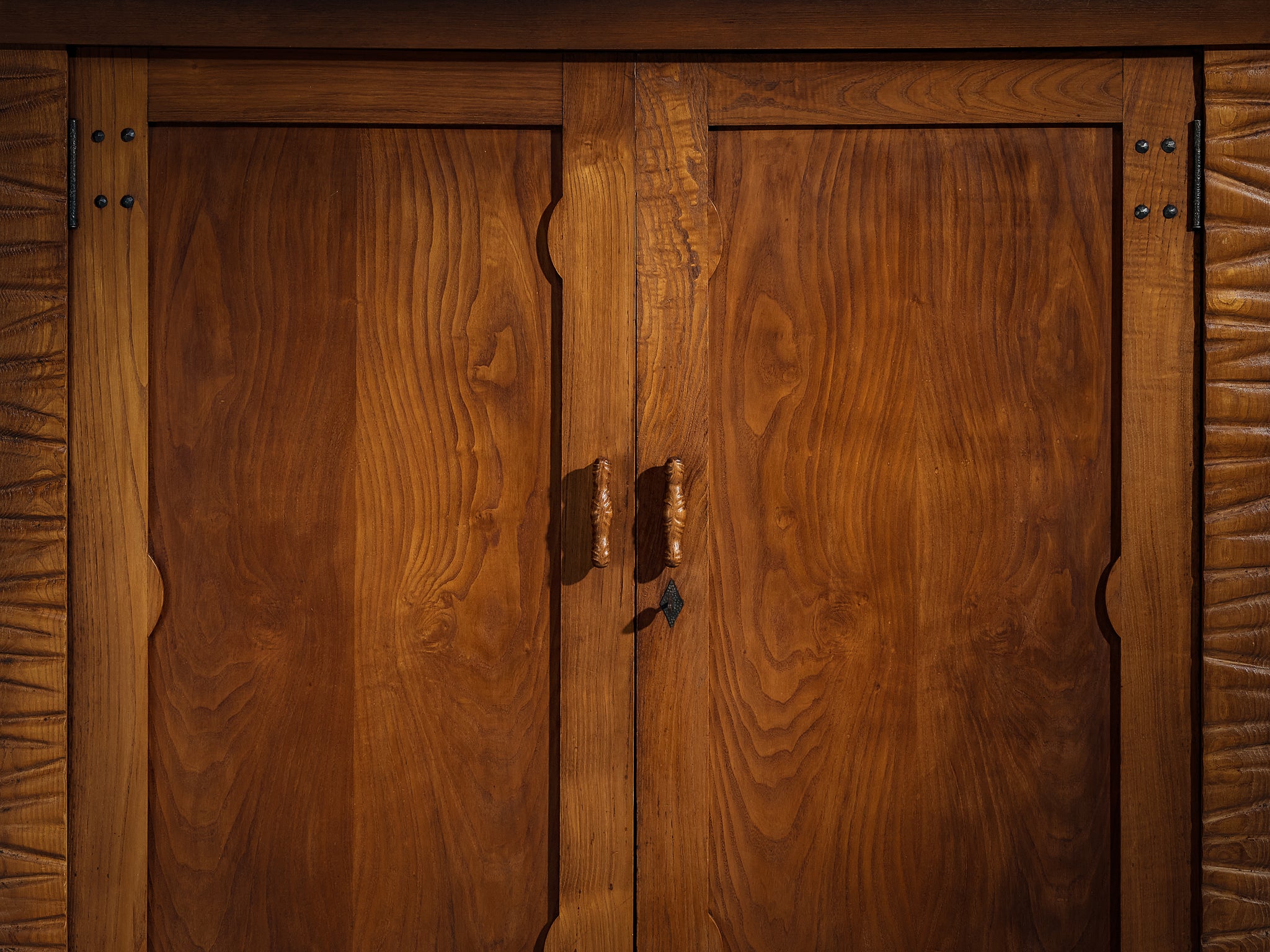 Ernesto Valabrega for Vittorio Valabrega Studio Large Highboard in Chestnut Case pieces and storage cabinets Morentz