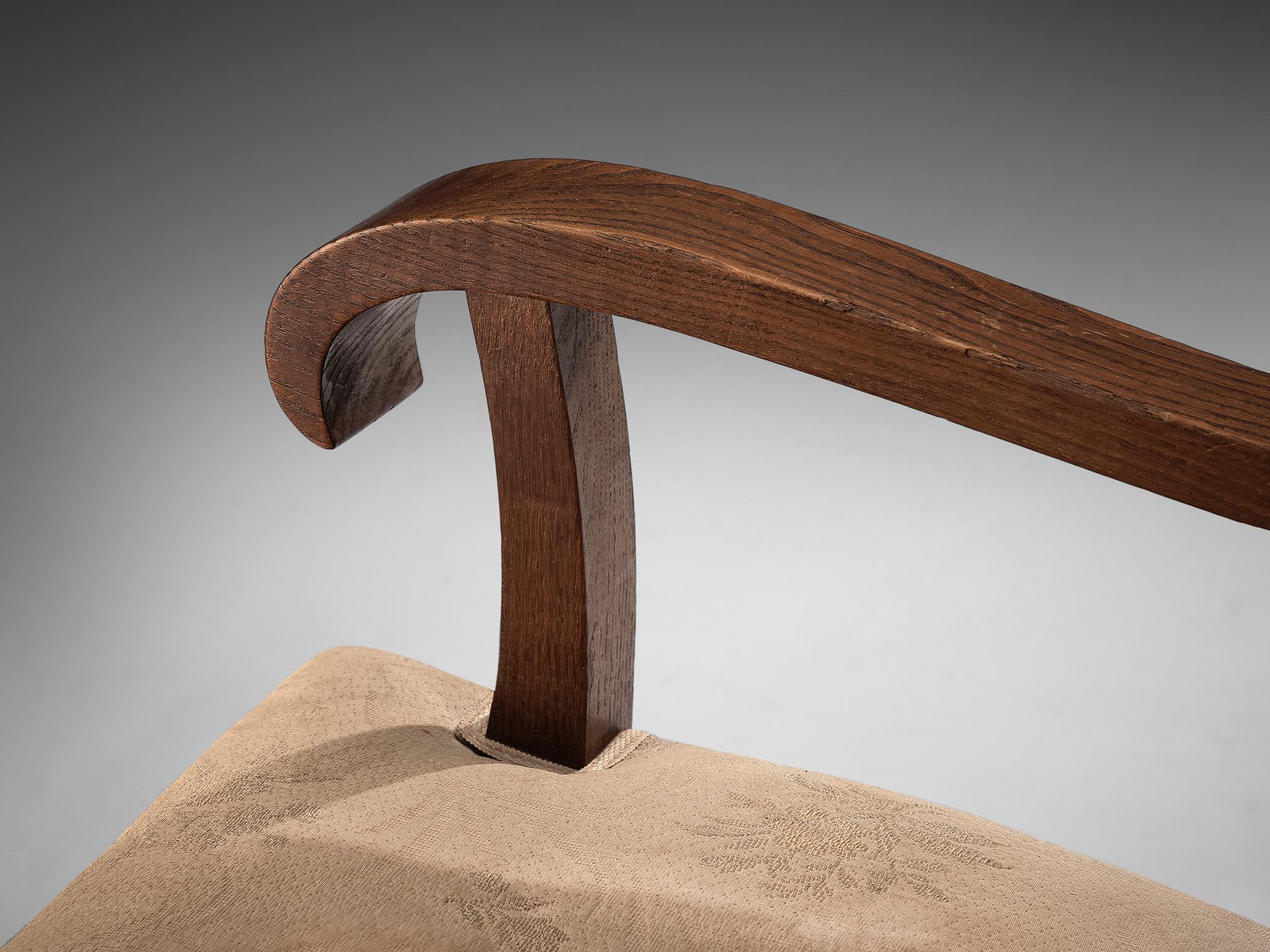 Ernesto Valabrega Rare Armchair in Oak seating Morentz