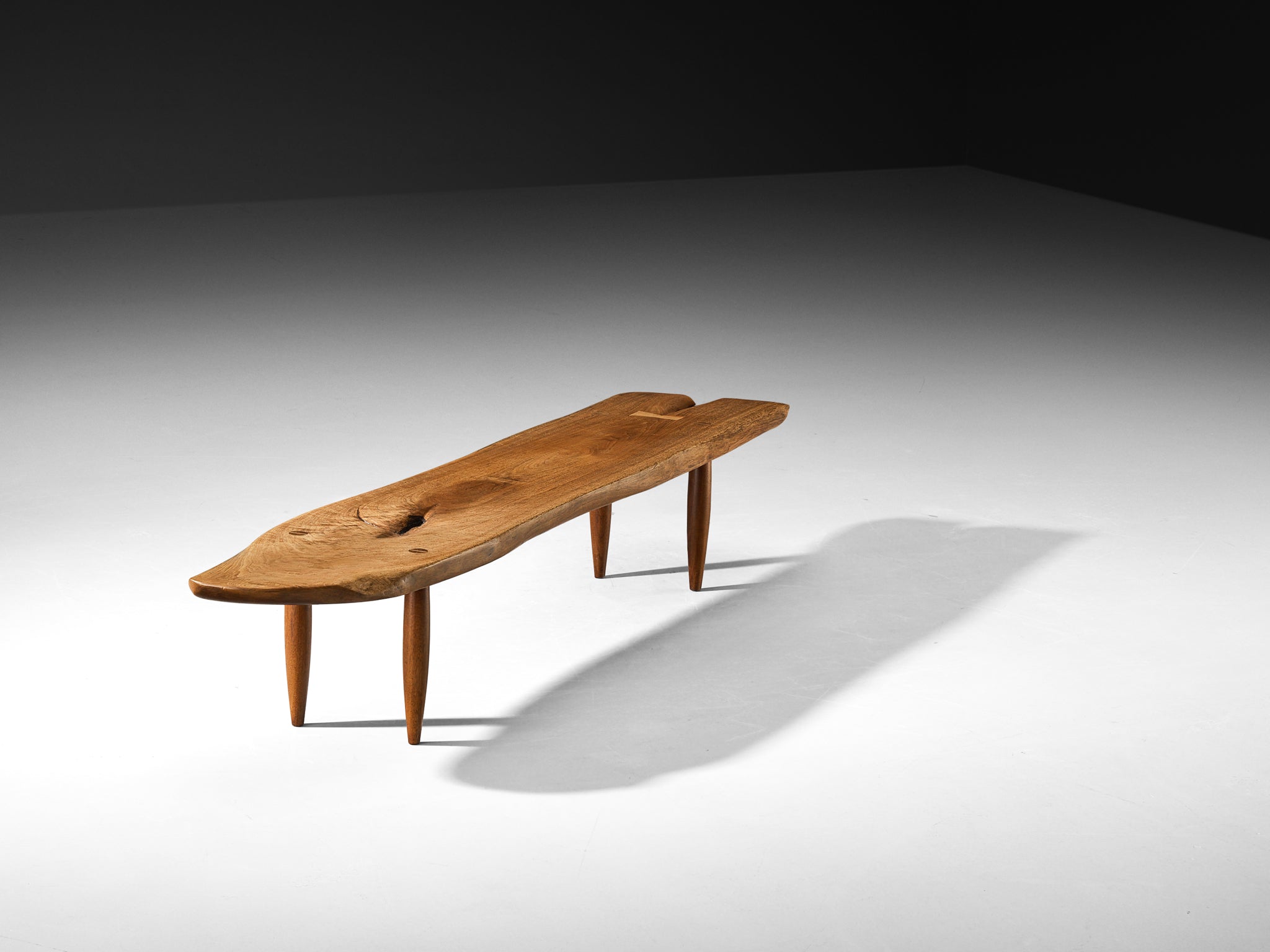 Phillip Lloyd Powell Long Coffee Table or Bench in Solid Walnut Tables Morentz