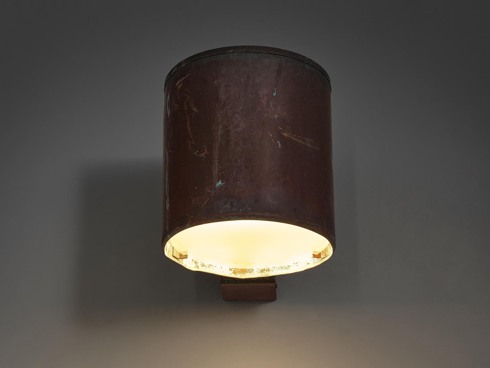 Large Swedish Wall Lights in Patinated Copper lighting Morentz