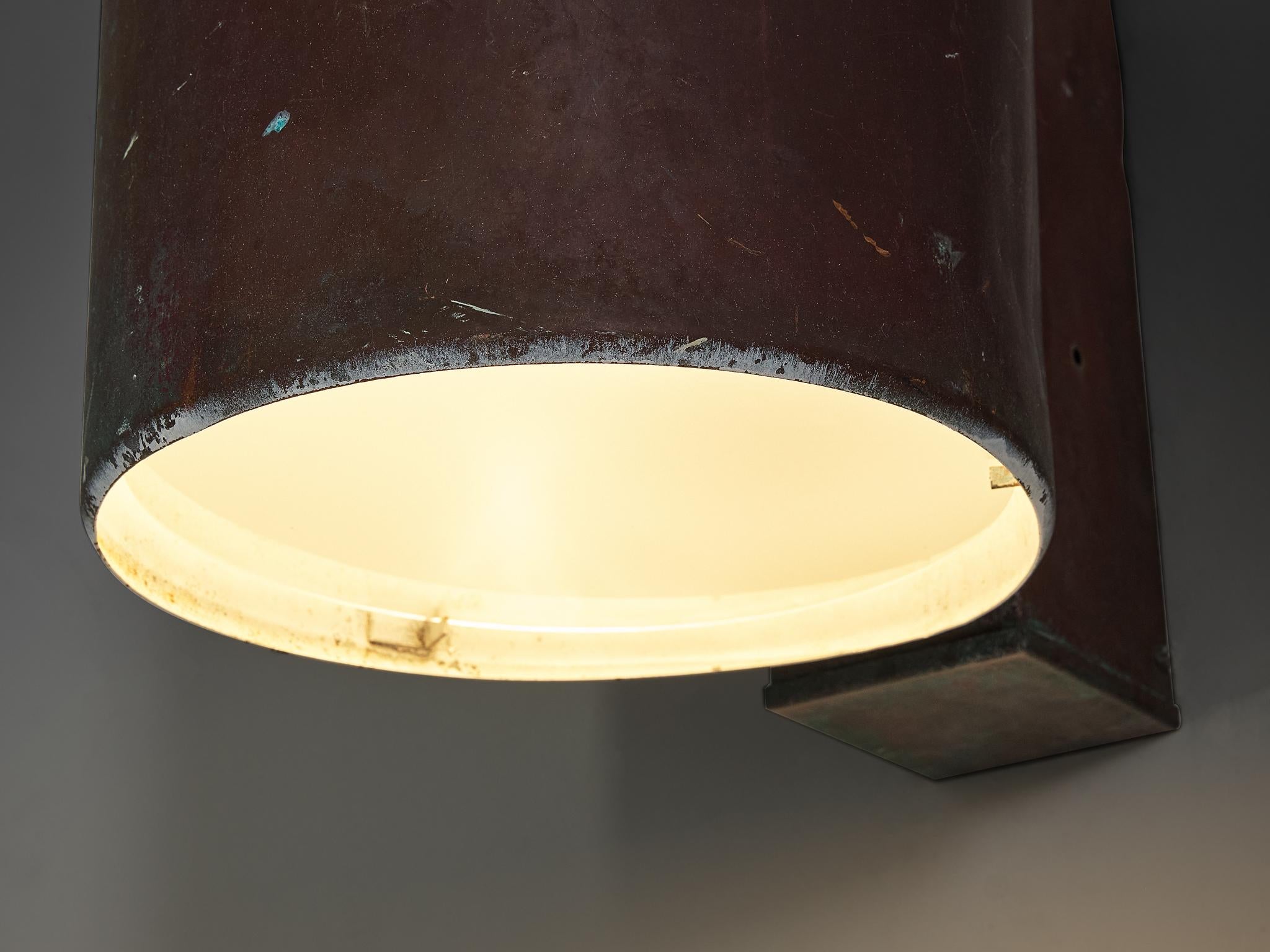 Large Swedish Wall Lights in Patinated Copper lighting Morentz