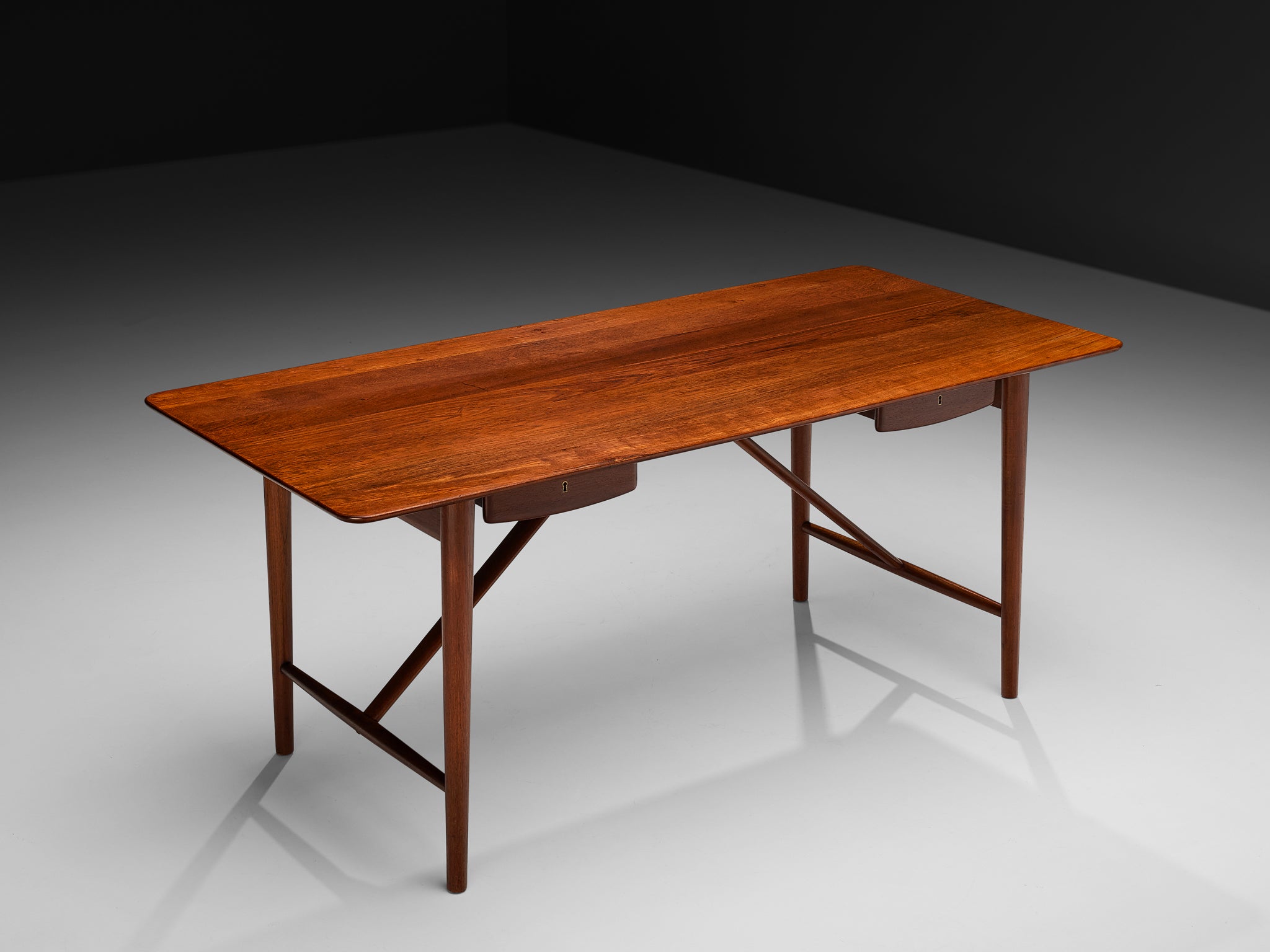 Peter Hvidt and Orla Mølgaard Nielsen Desk in Solid Teak Tables Morentz