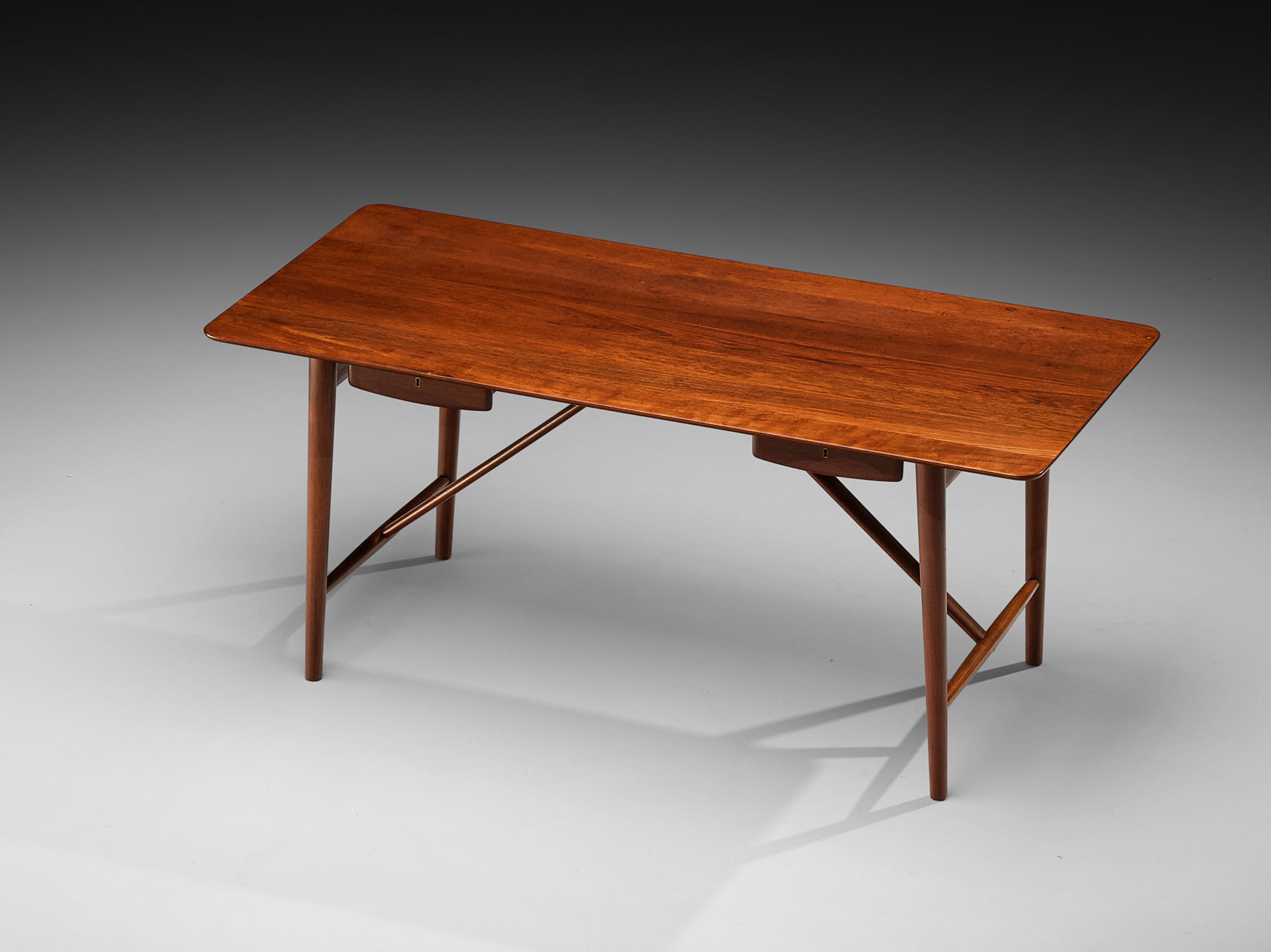 Peter Hvidt and Orla Mølgaard Nielsen Desk in Solid Teak Tables Morentz
