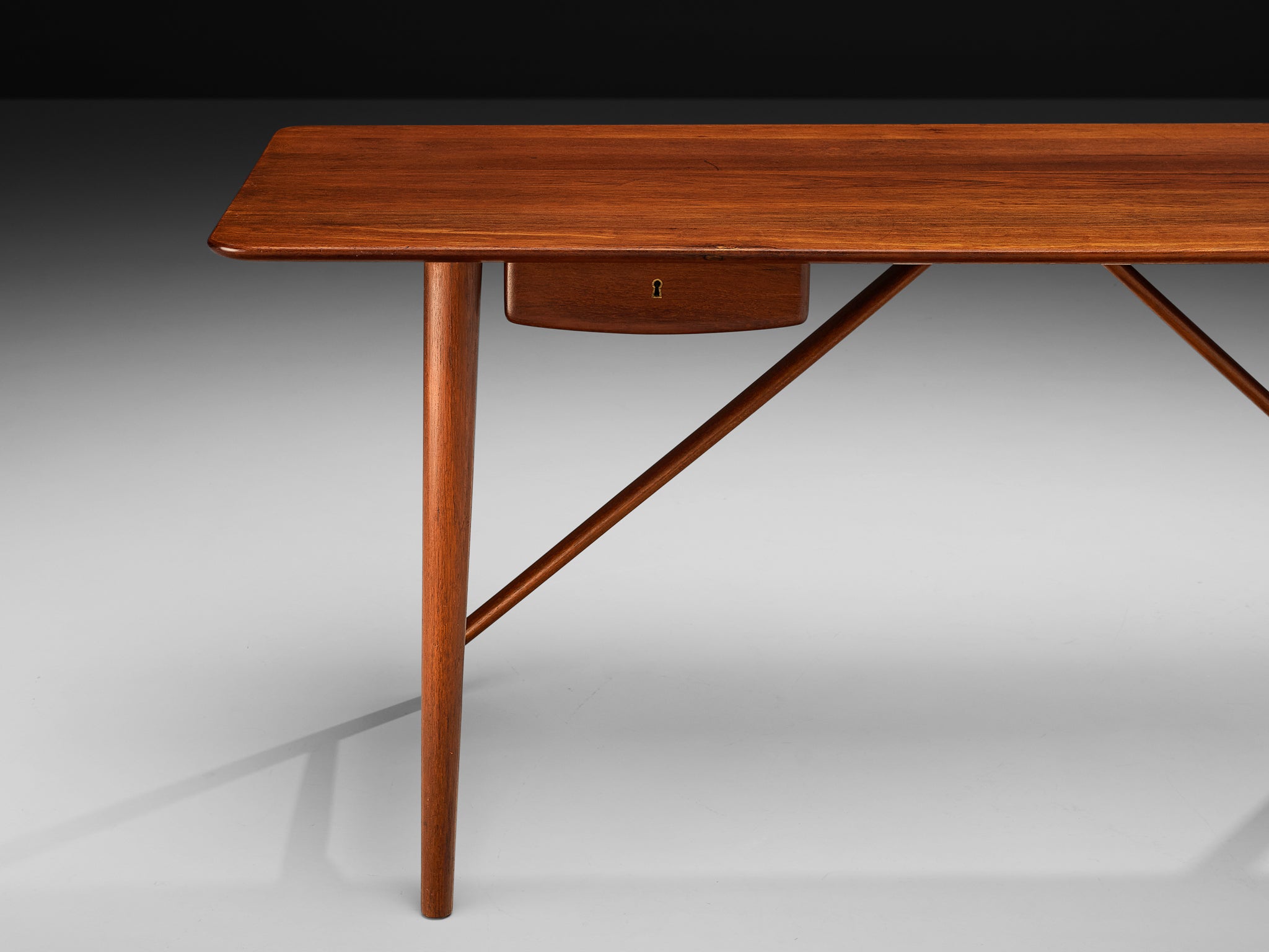 Peter Hvidt and Orla Mølgaard Nielsen Desk in Solid Teak Tables Morentz