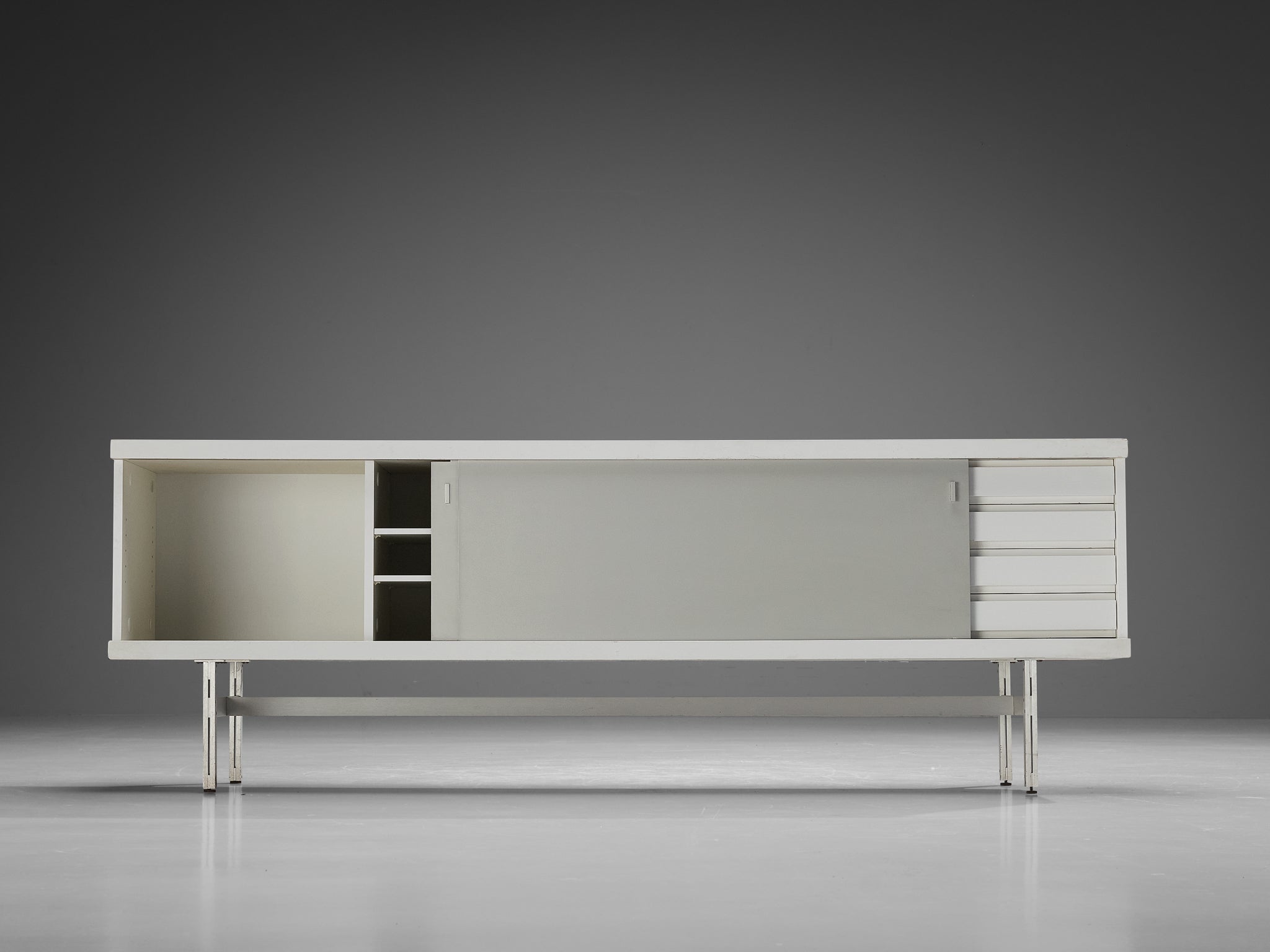 Horst Brüning for Behr Minimalist Sideboard with White and Grey Layout case pieces and storage cabinets Morentz