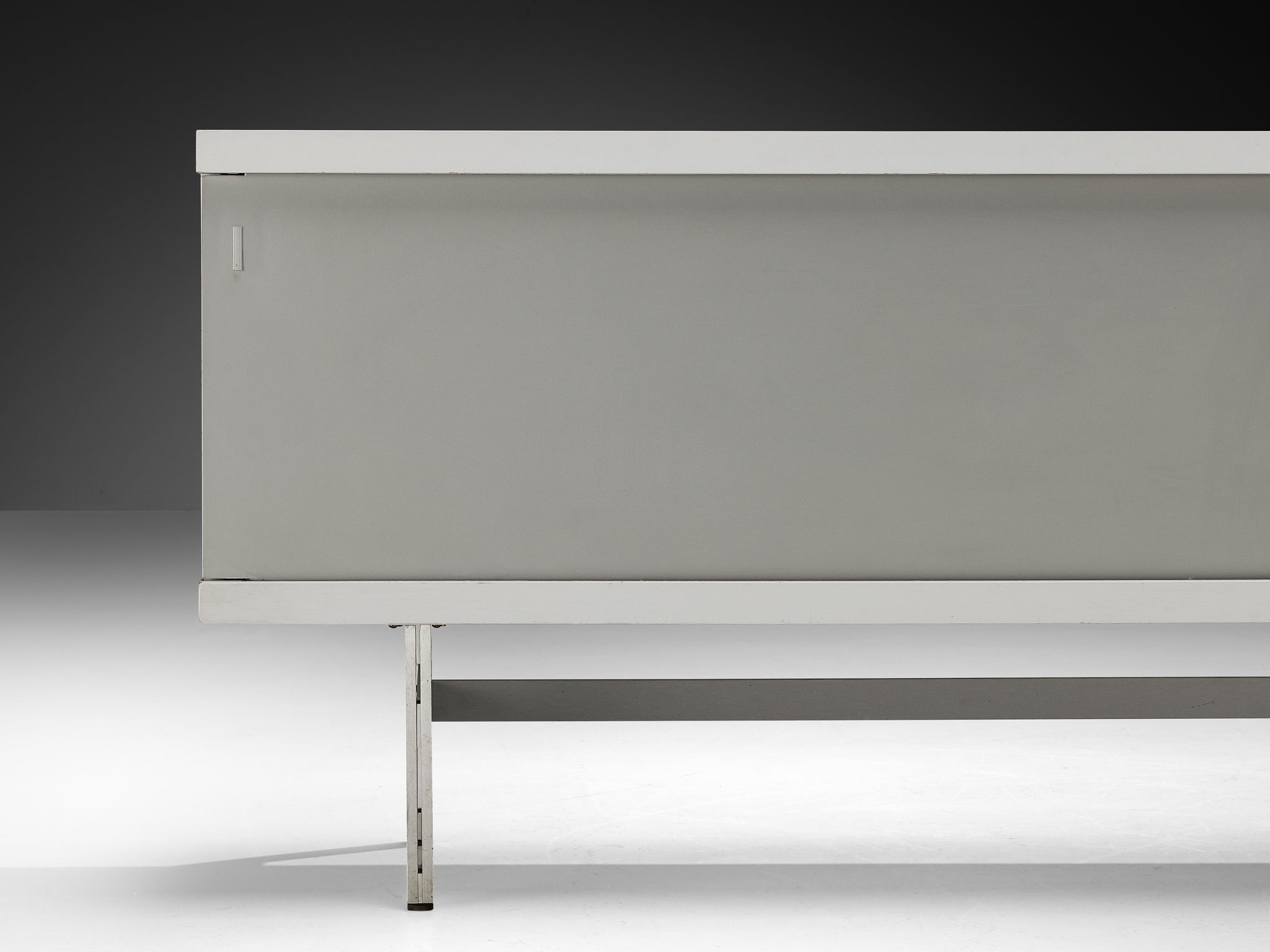 Horst Brüning for Behr Minimalist Sideboard with White and Grey Layout Case pieces and storage cabinets Morentz