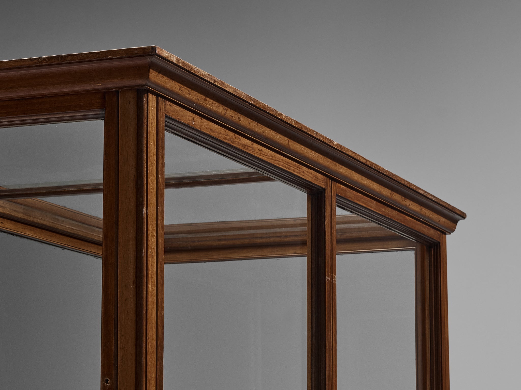 Large Danish Showcase in Mahogany and Glass case pieces and storage cabinets Morentz